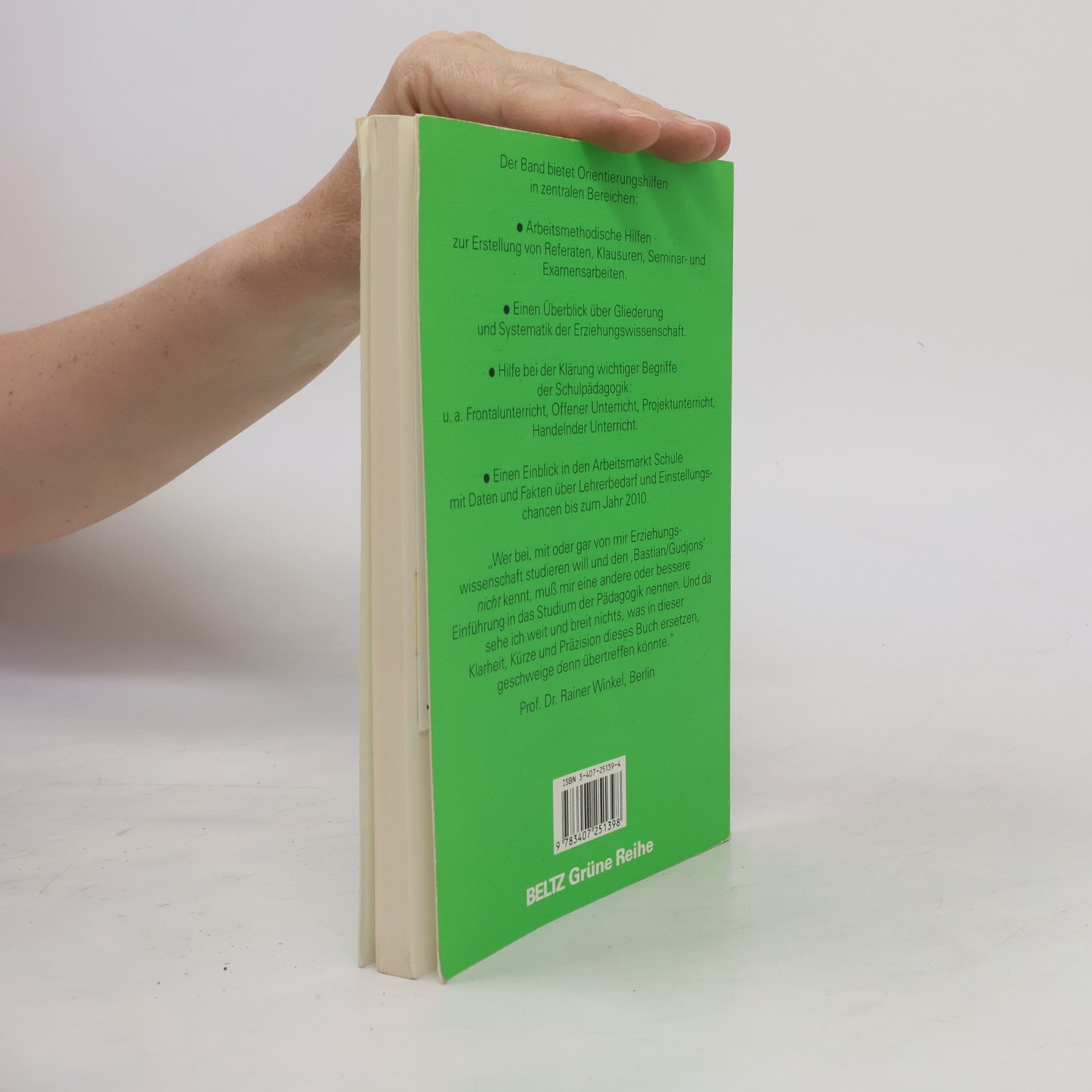 Johannes Bastian Grüne Reihe: Das Pädagogik-Studium