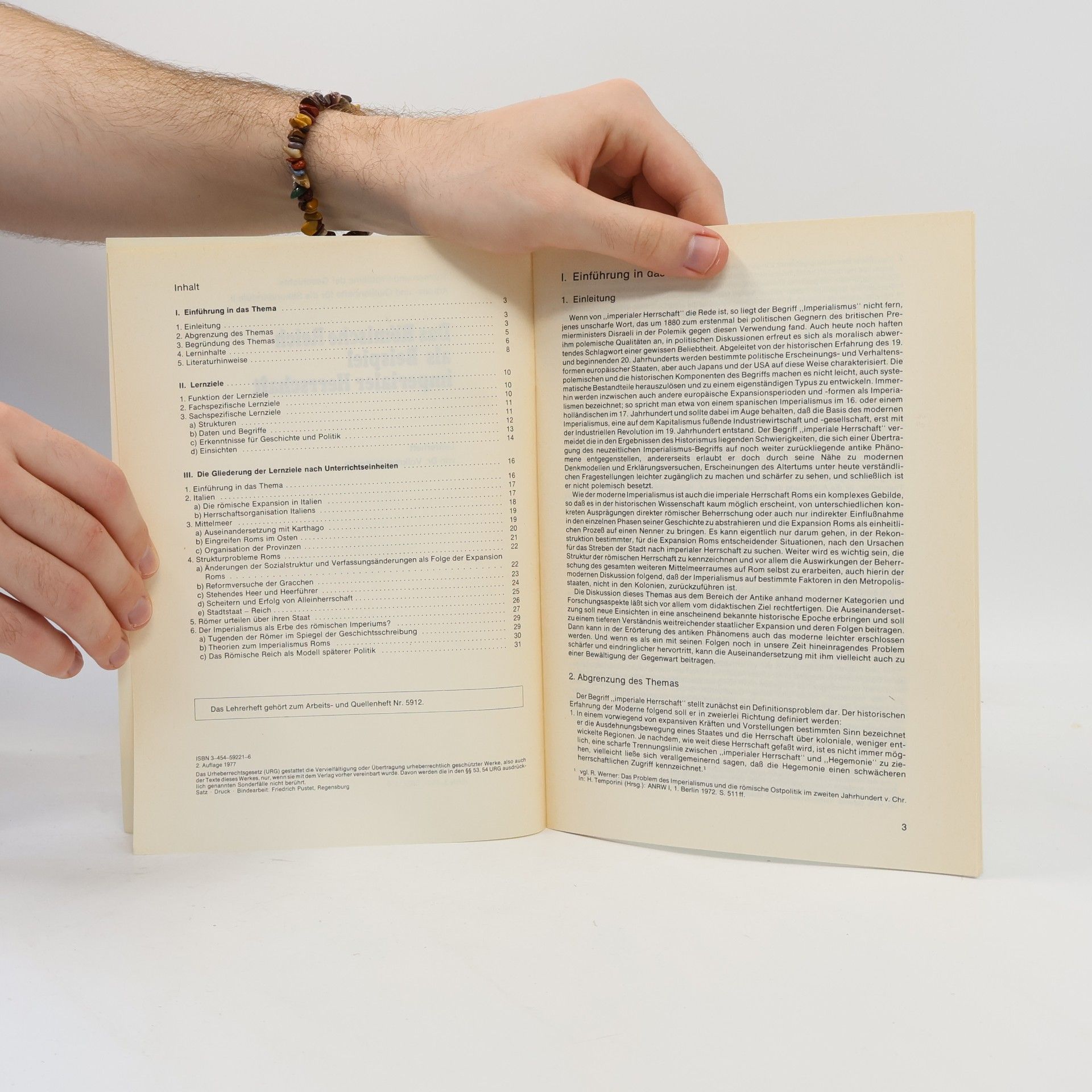 Volkmar Wittmütz Themen und Probleme der Geschichte, Arbeits- und Quellenhefte für die Sekundarstufe II: Das Römische Reich als Beispiel imperialer Herrschaft