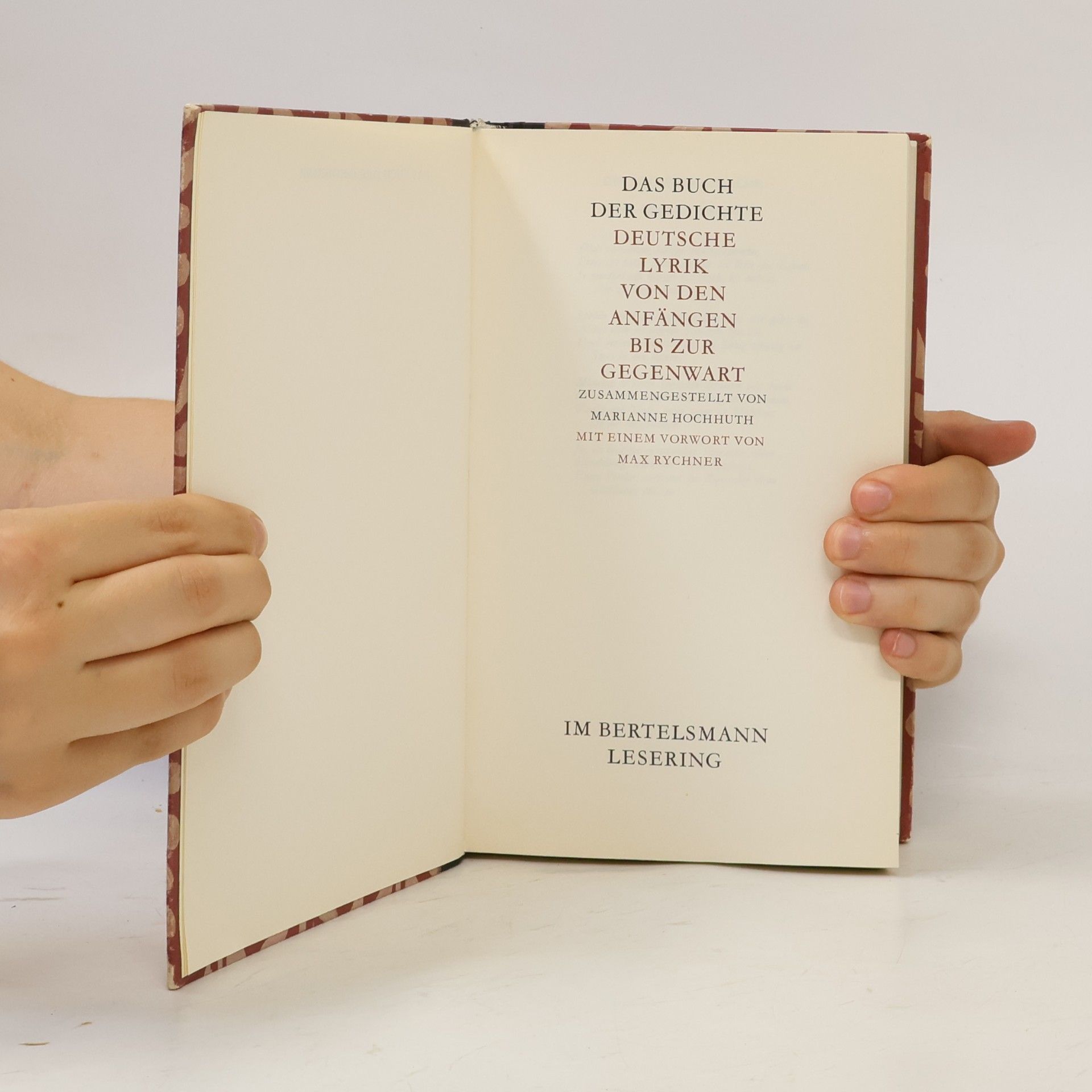 Marianne Hochhuth Das Buch der Gedichte