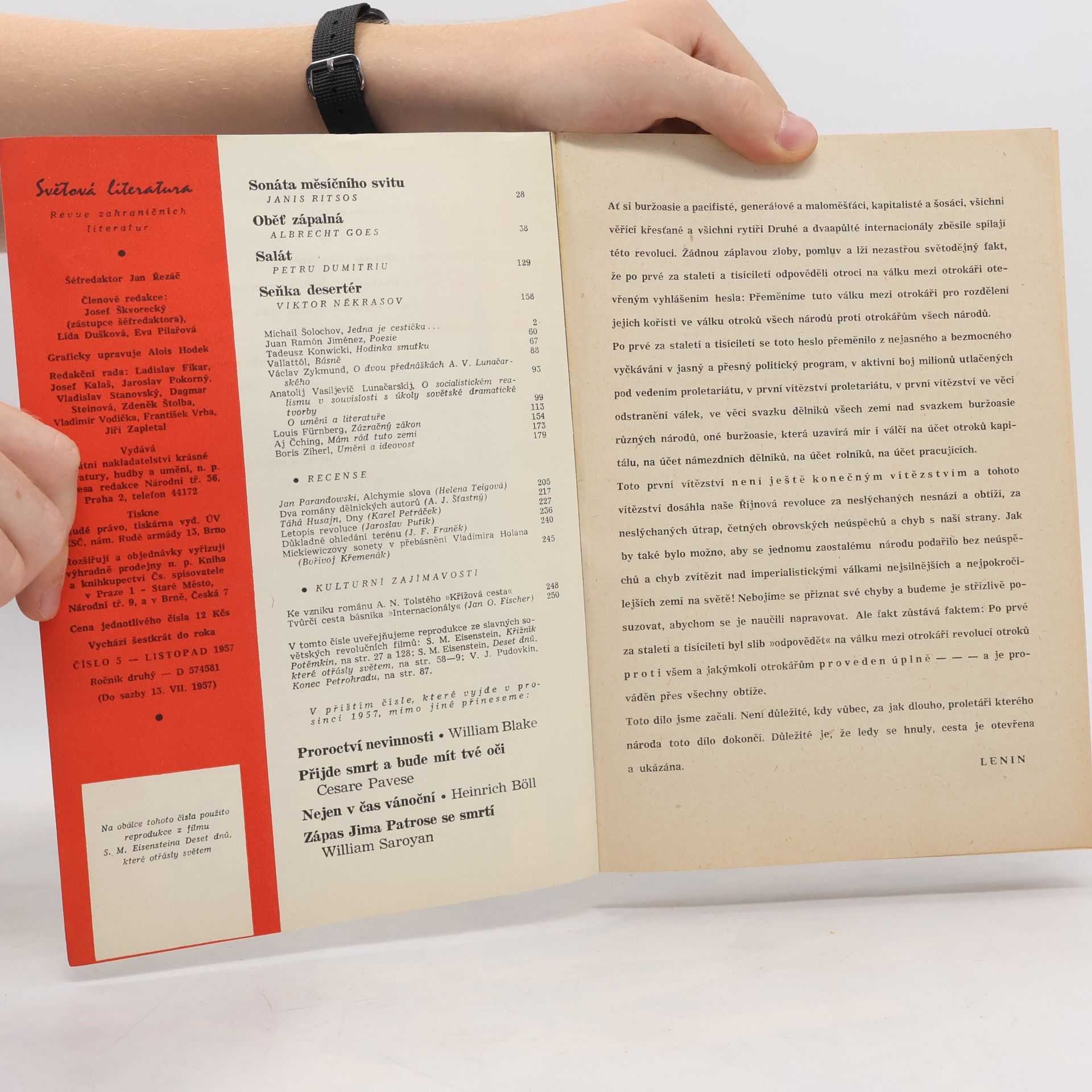 Autorenkollektiv Světová literatura. Říjen 1917