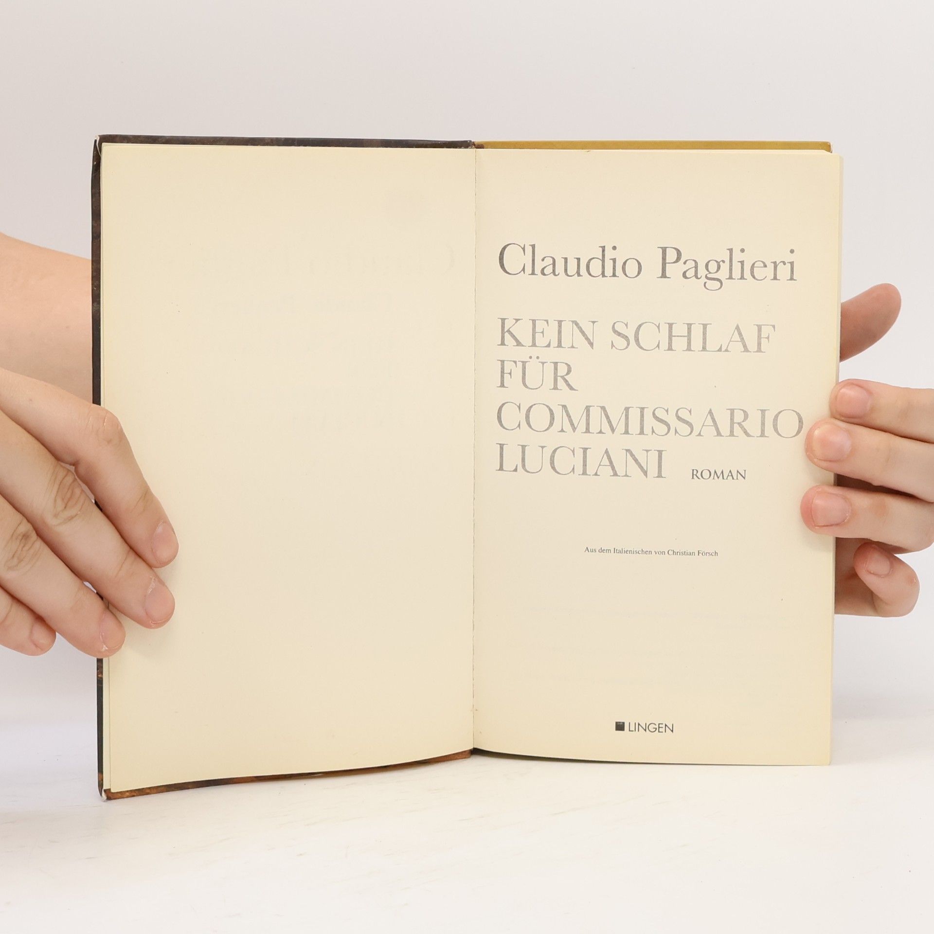 Claudio Paglieri Klein Schlaf für Commissario Luciani