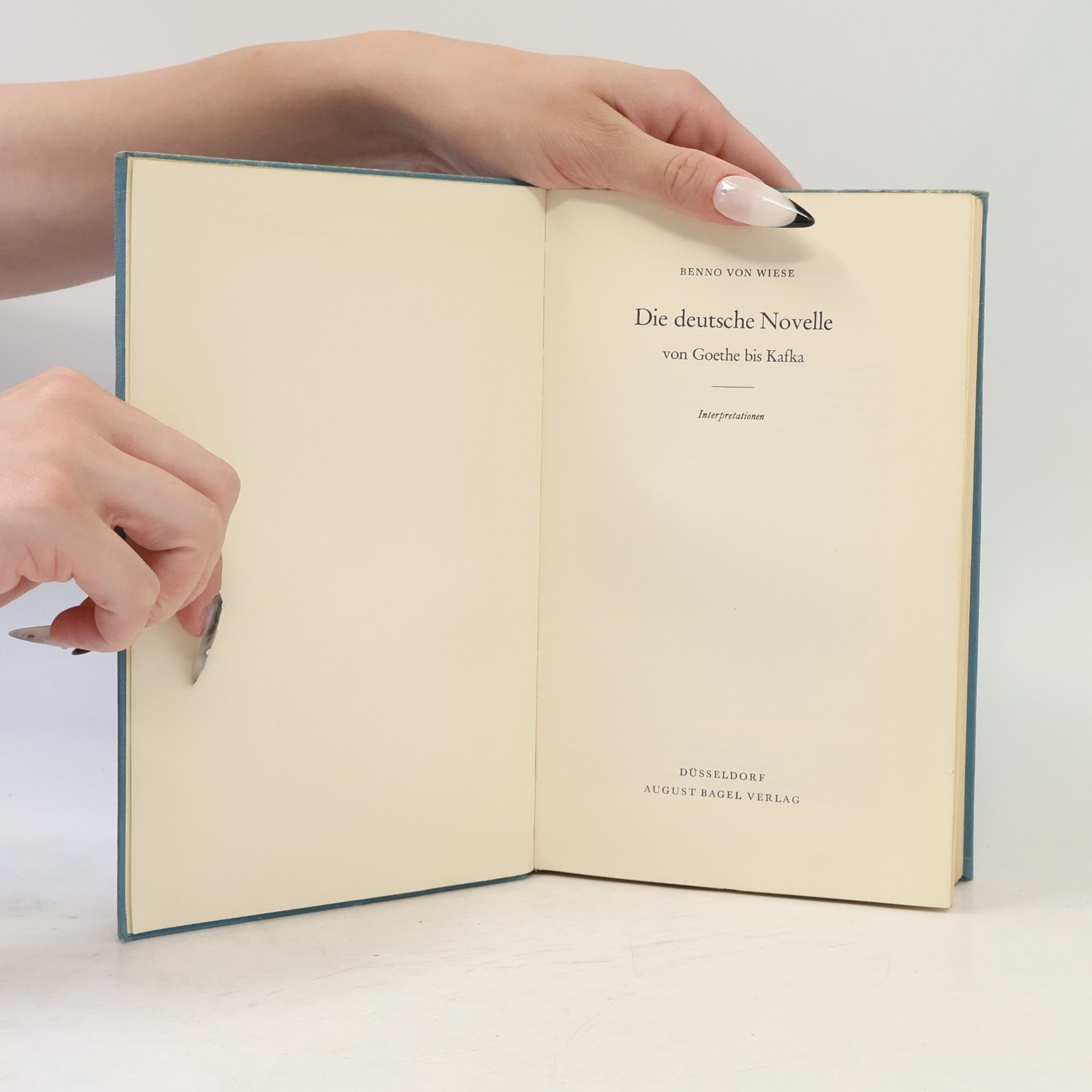 Benno von Wiese Die deutsche Novelle