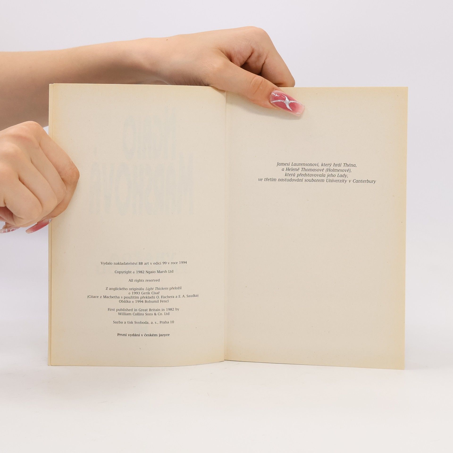 Ngaio Marsh Vražda za scénou
