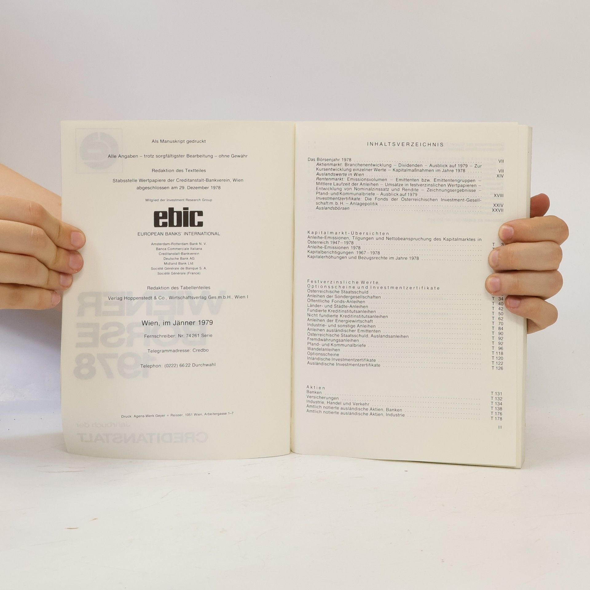 Various authors Wiener Börse 1978