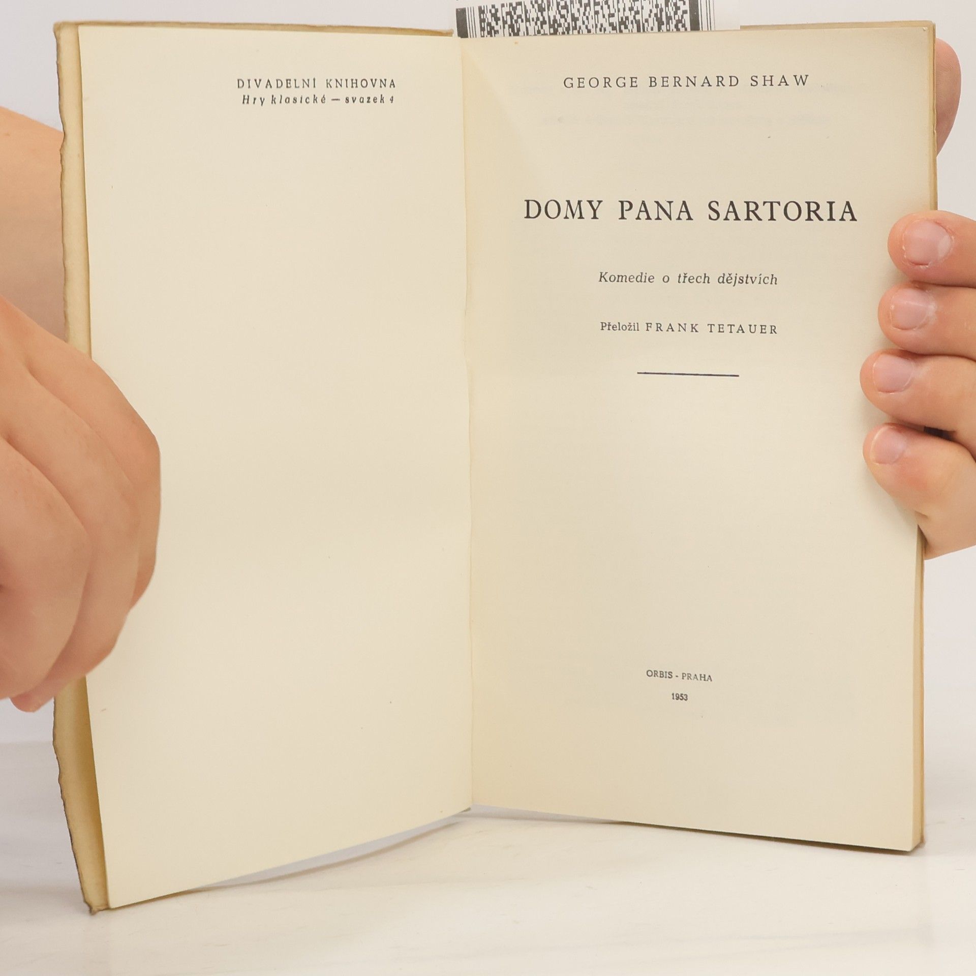 George Bernard Shaw Domy pana Sartoria