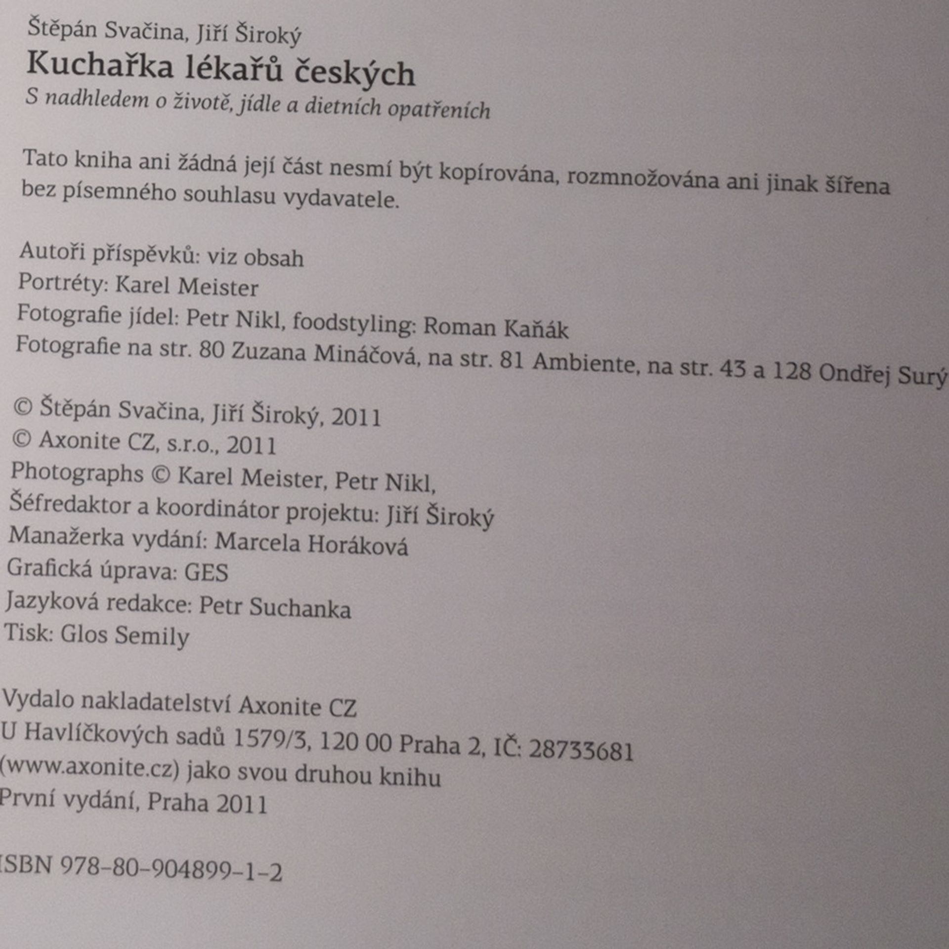Štěpán Svačina Kuchařka lékařů českých