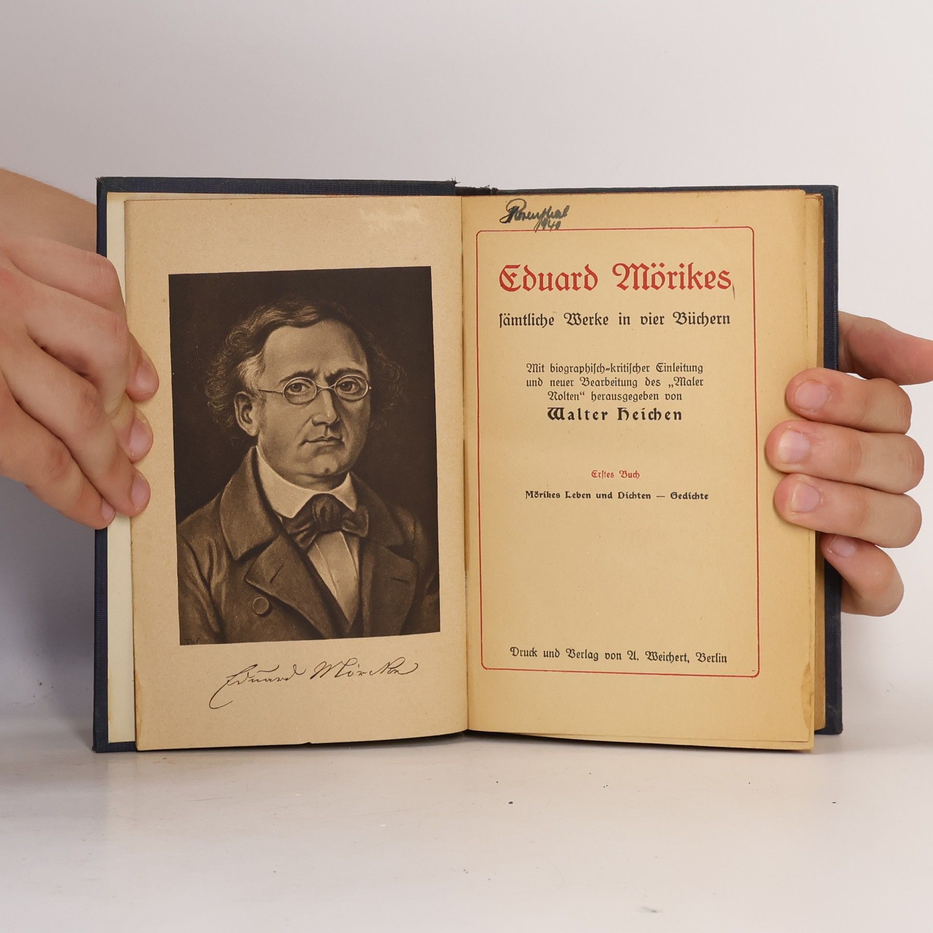 Eduard Mörike Eduard Mörikes sämtliche Werke in vier Büchern I.