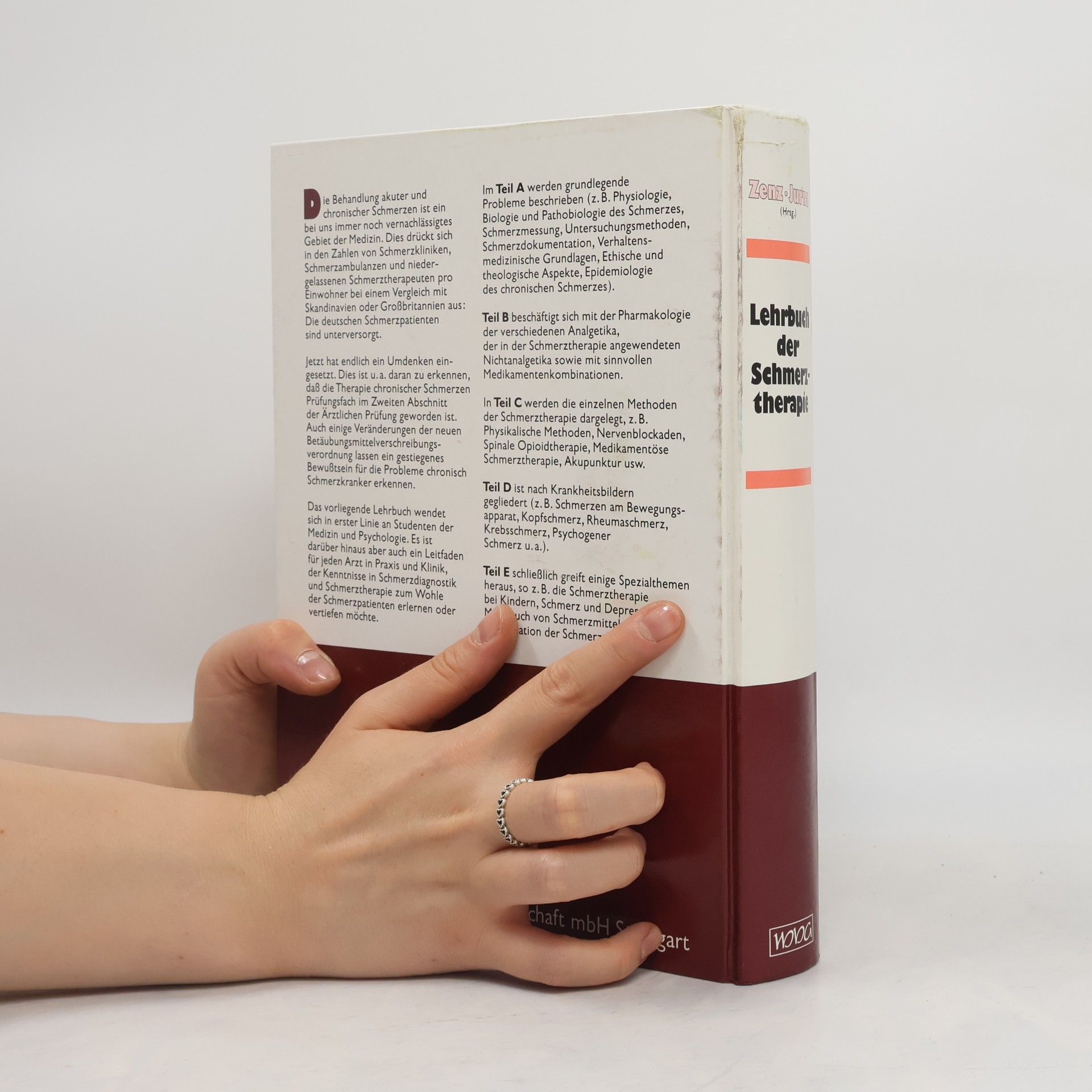 Michael Zenz Lehrbuch der Schmerztherapie