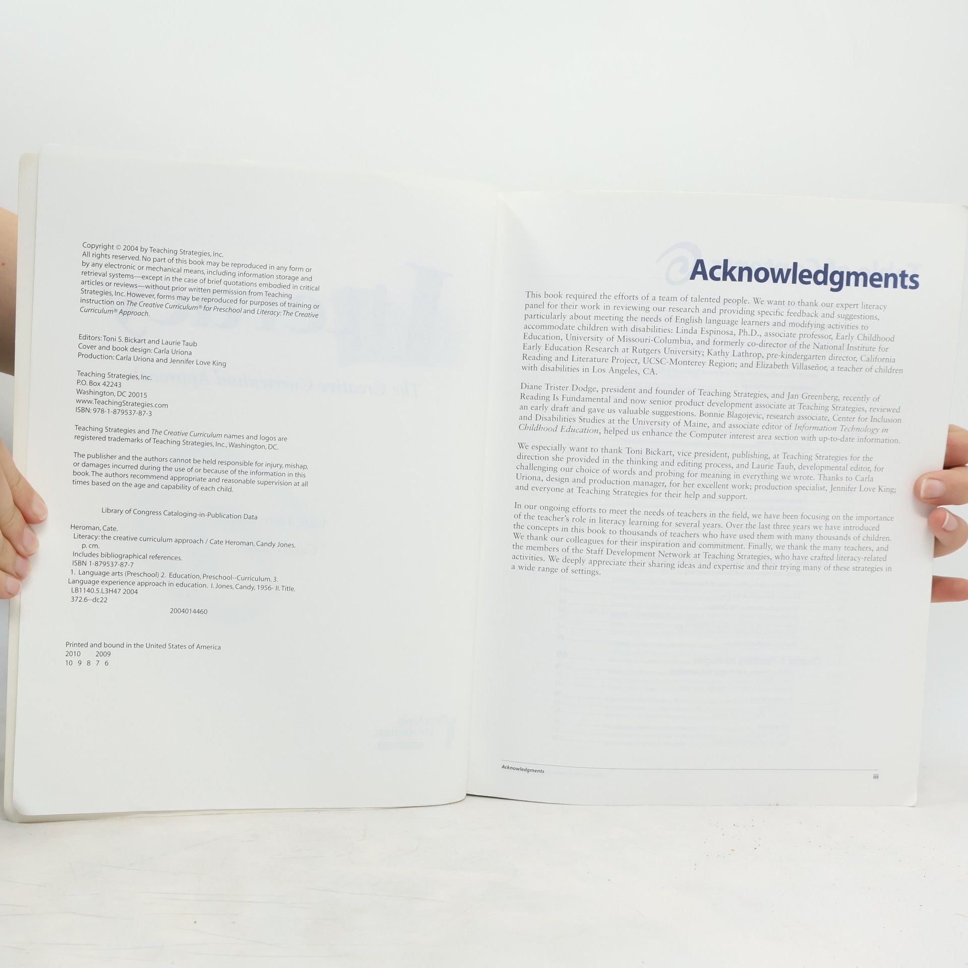 Cate Heroman Literacy: The Creative Curriculum Approach