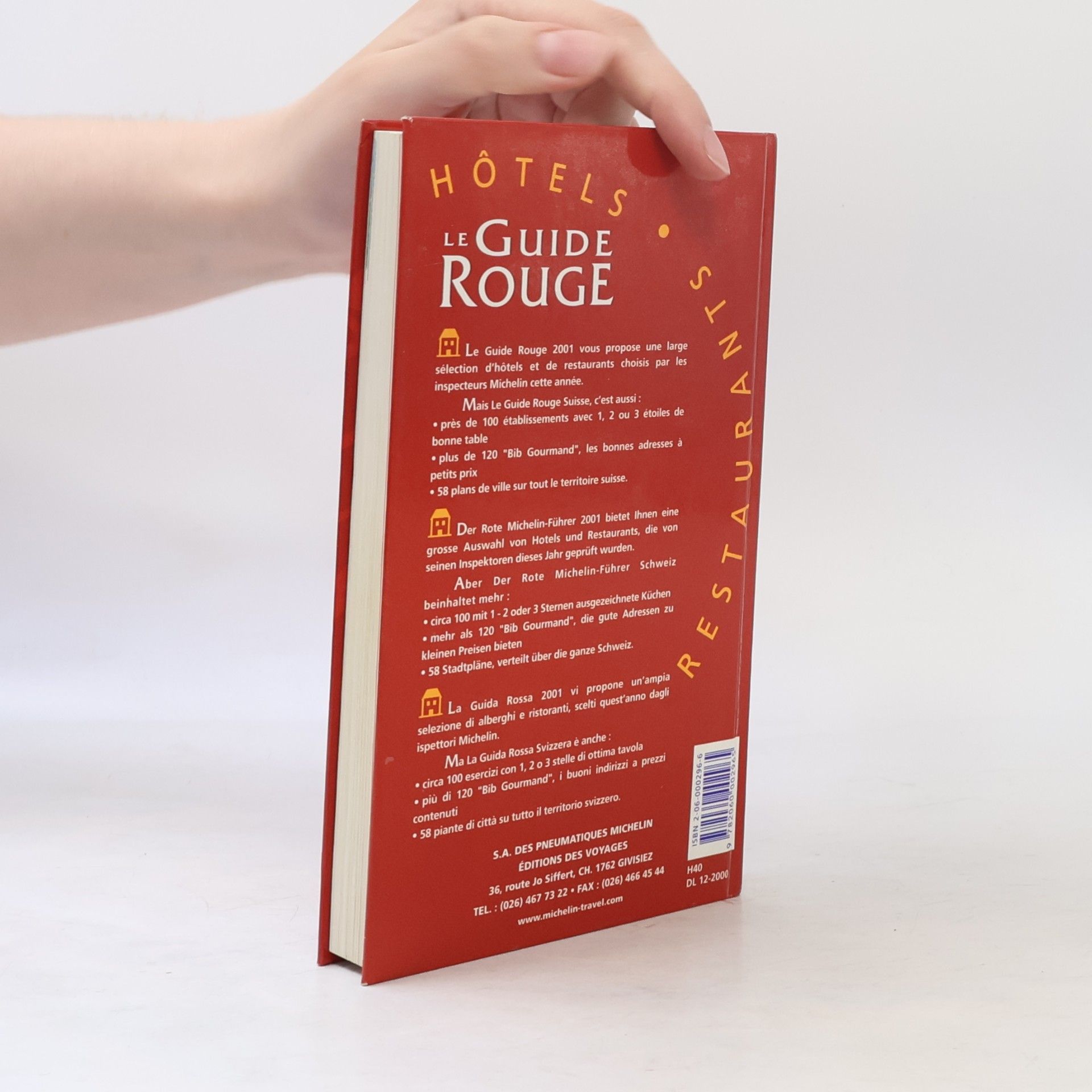 AA.VV. Le Guide Rouge Suisse Schweiz Svizzera 2001