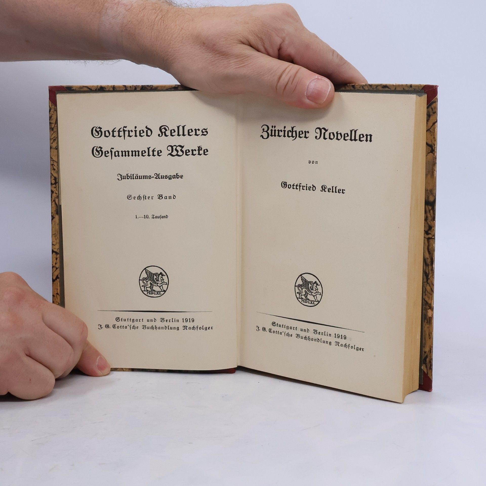 Gottfried Keller Züricher Novellen. Gottfried Kellers Gesammelte Werke. Jubiläums-Ausgabe. Sechster Band