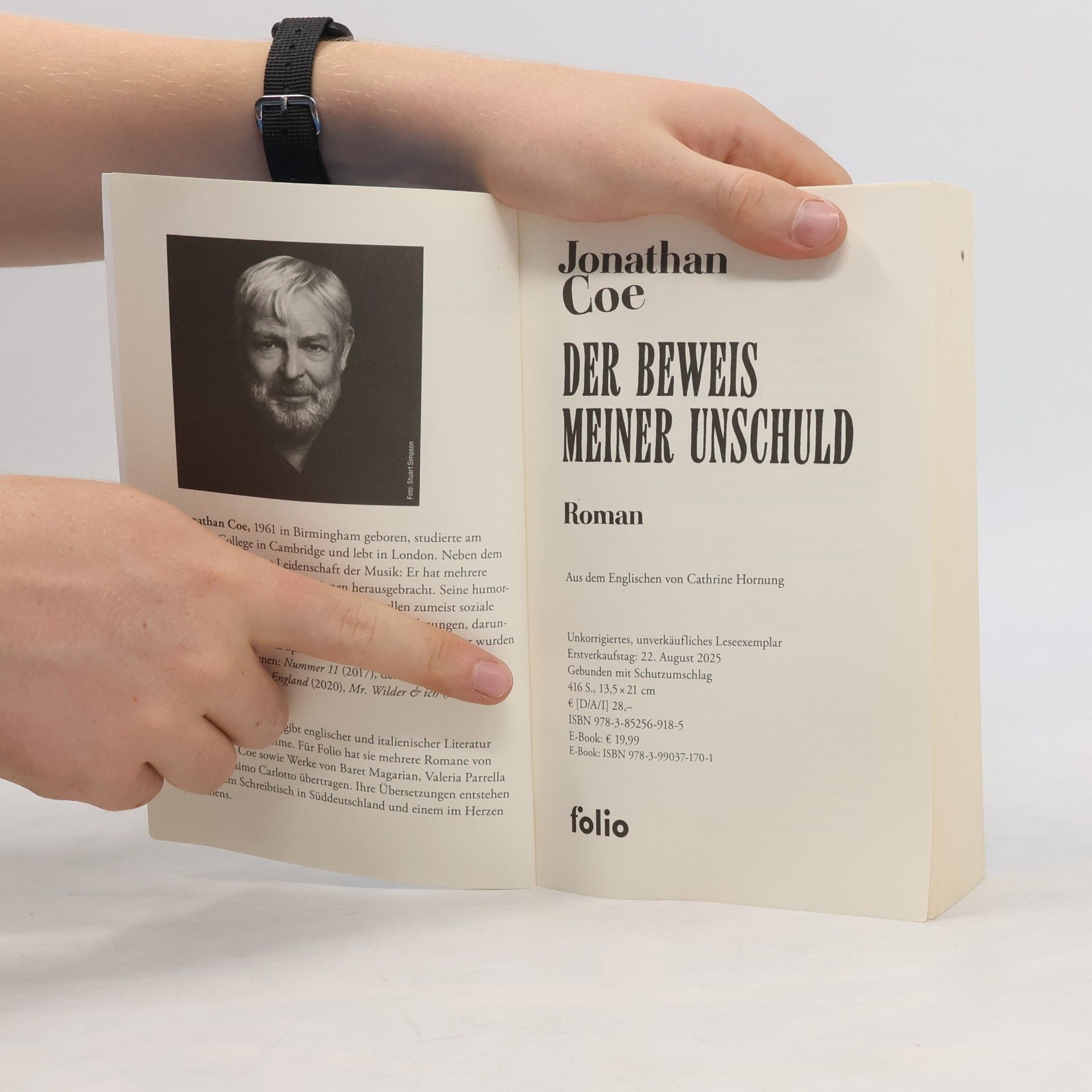 Jonathan Coe Der Beweis Meiner Unschuld