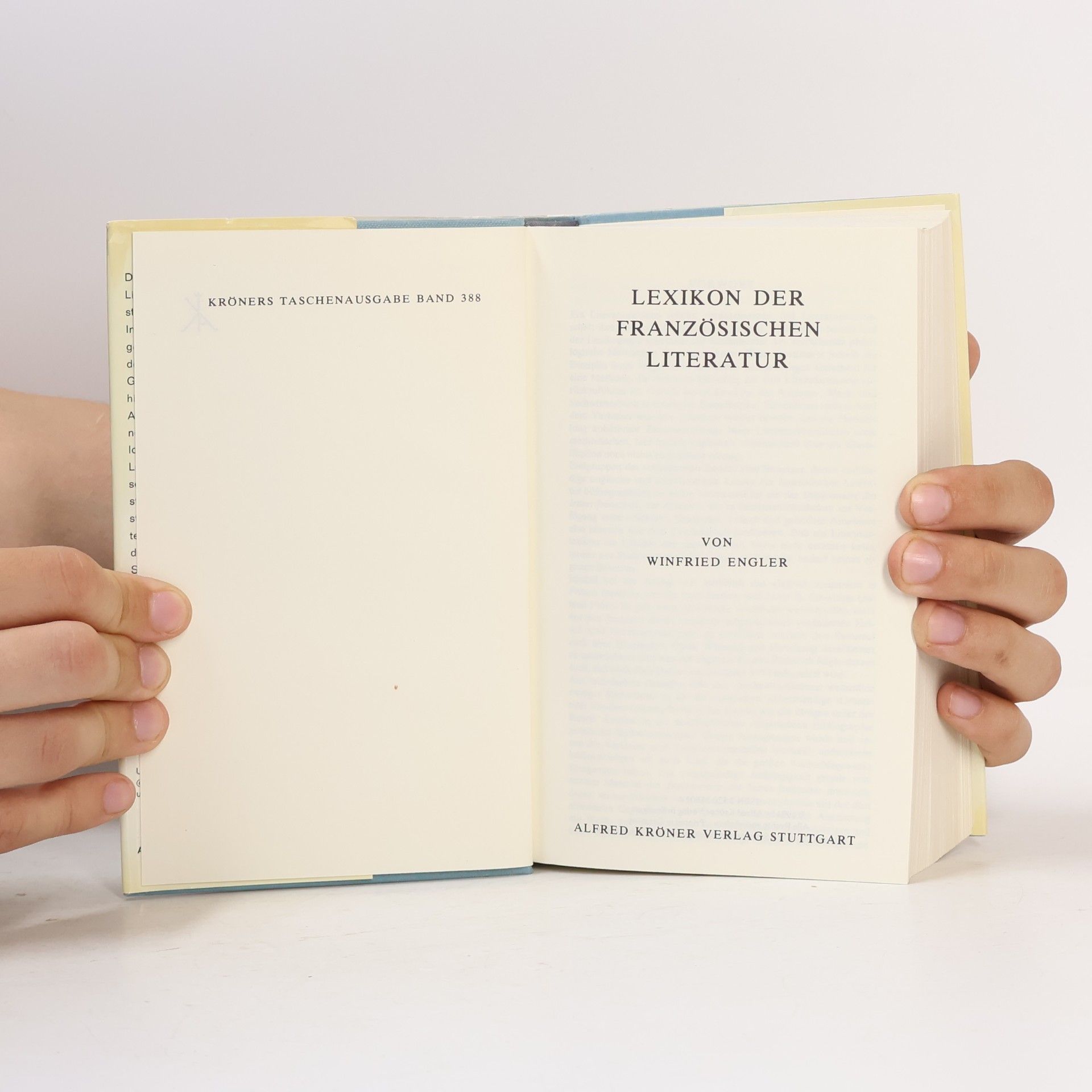 Winfried Engler Lexikon der französischen Literatur