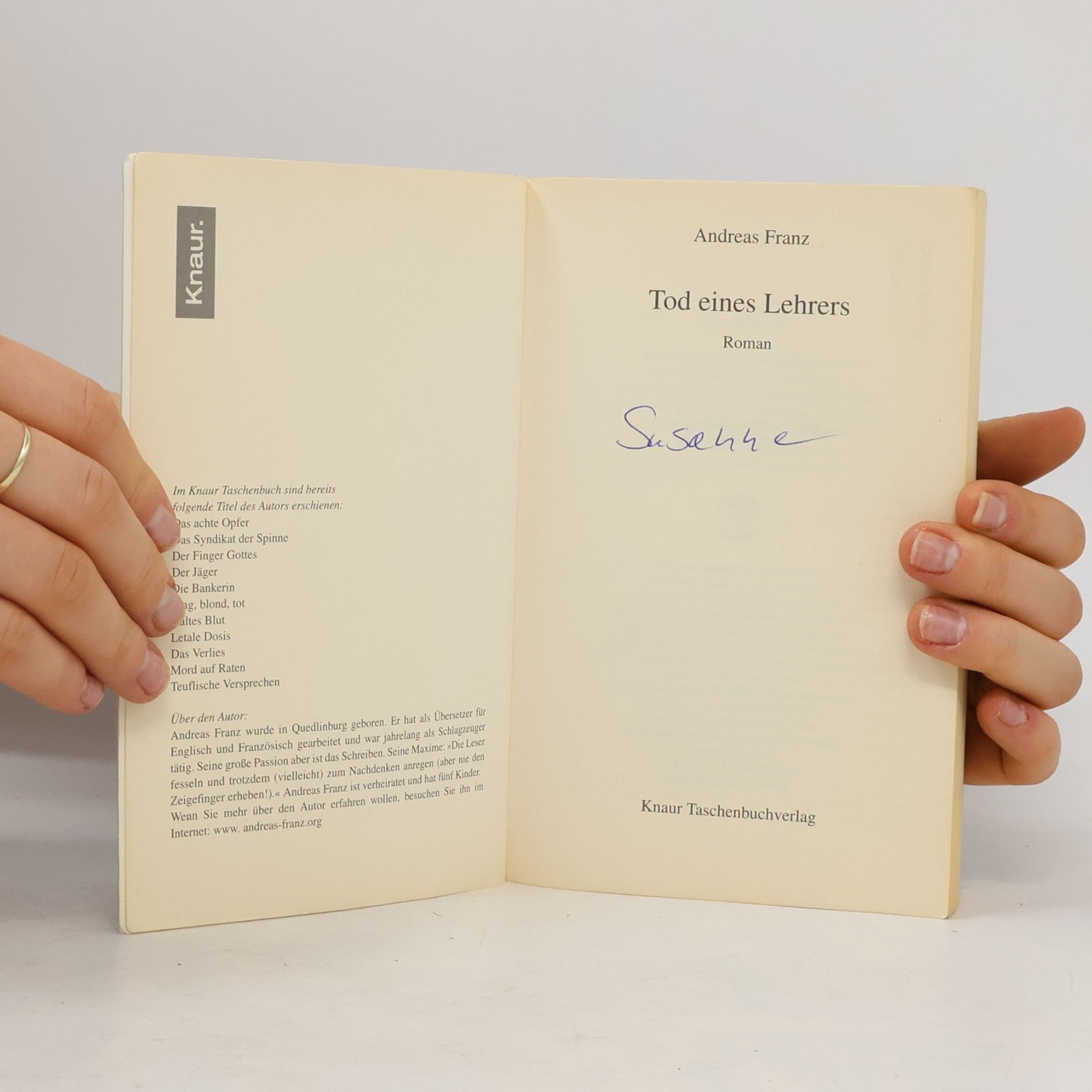 Andreas Franz Tod eines Lehrers