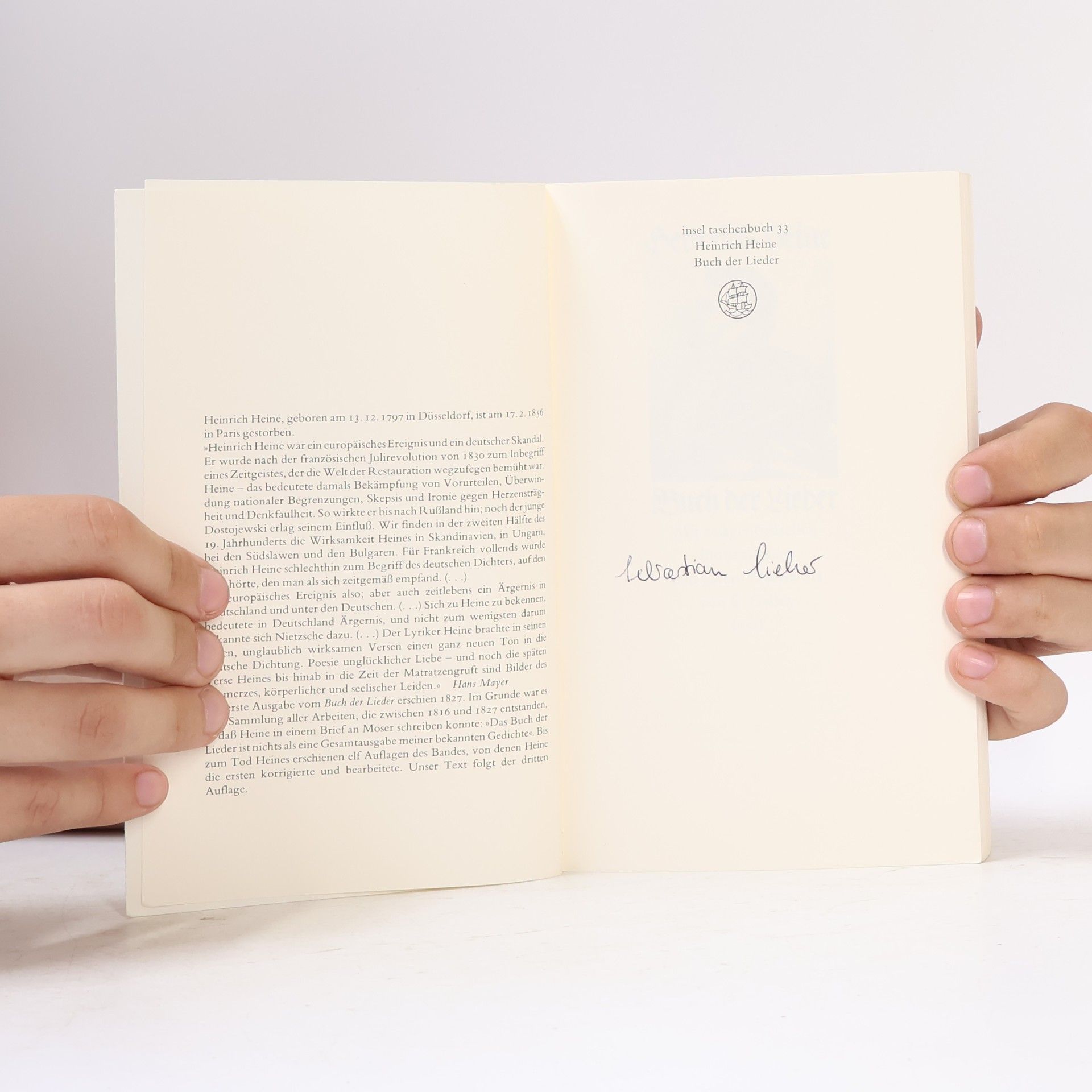 Heinrich Heine Buch der Lieder