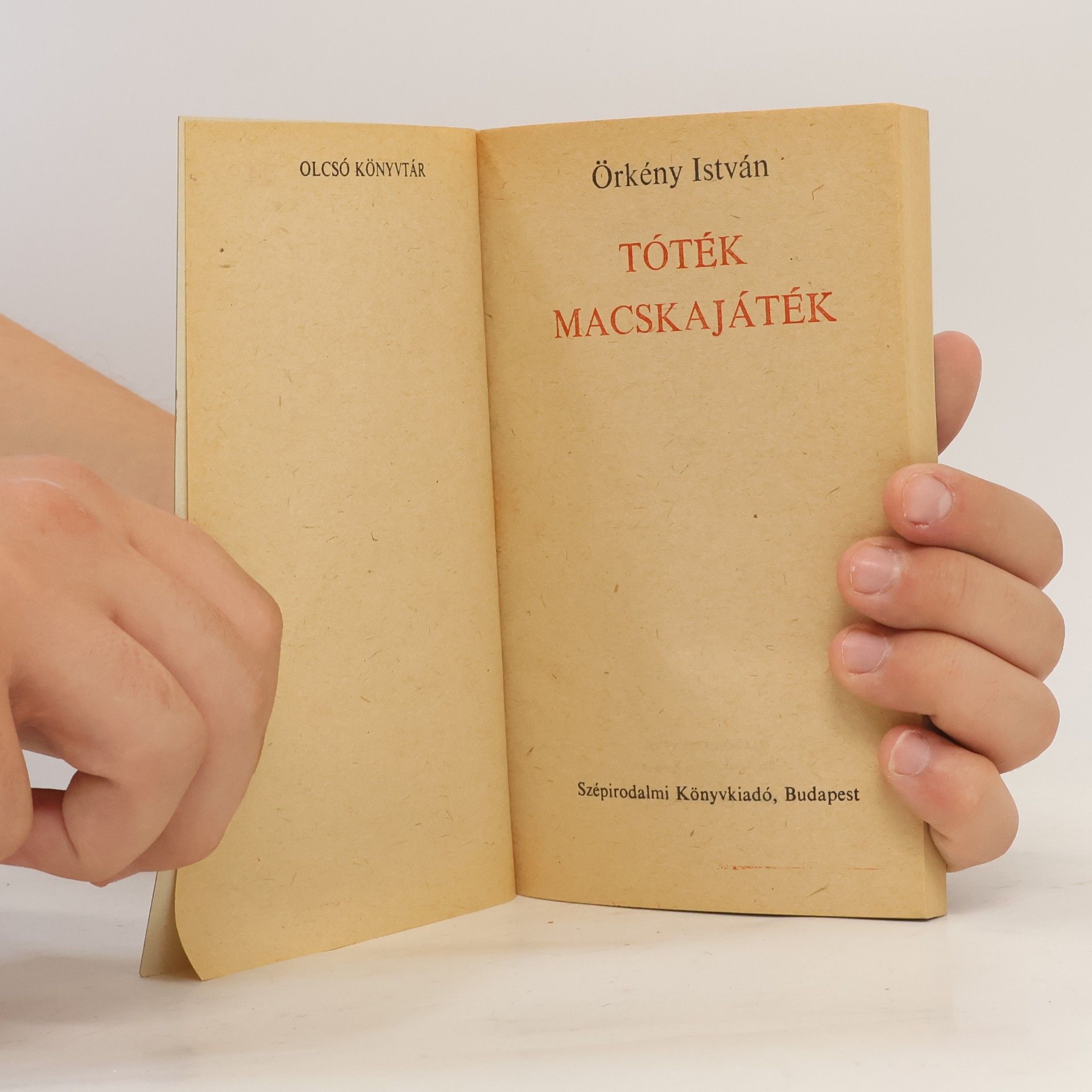 István Örkény Tóték Macskajáték