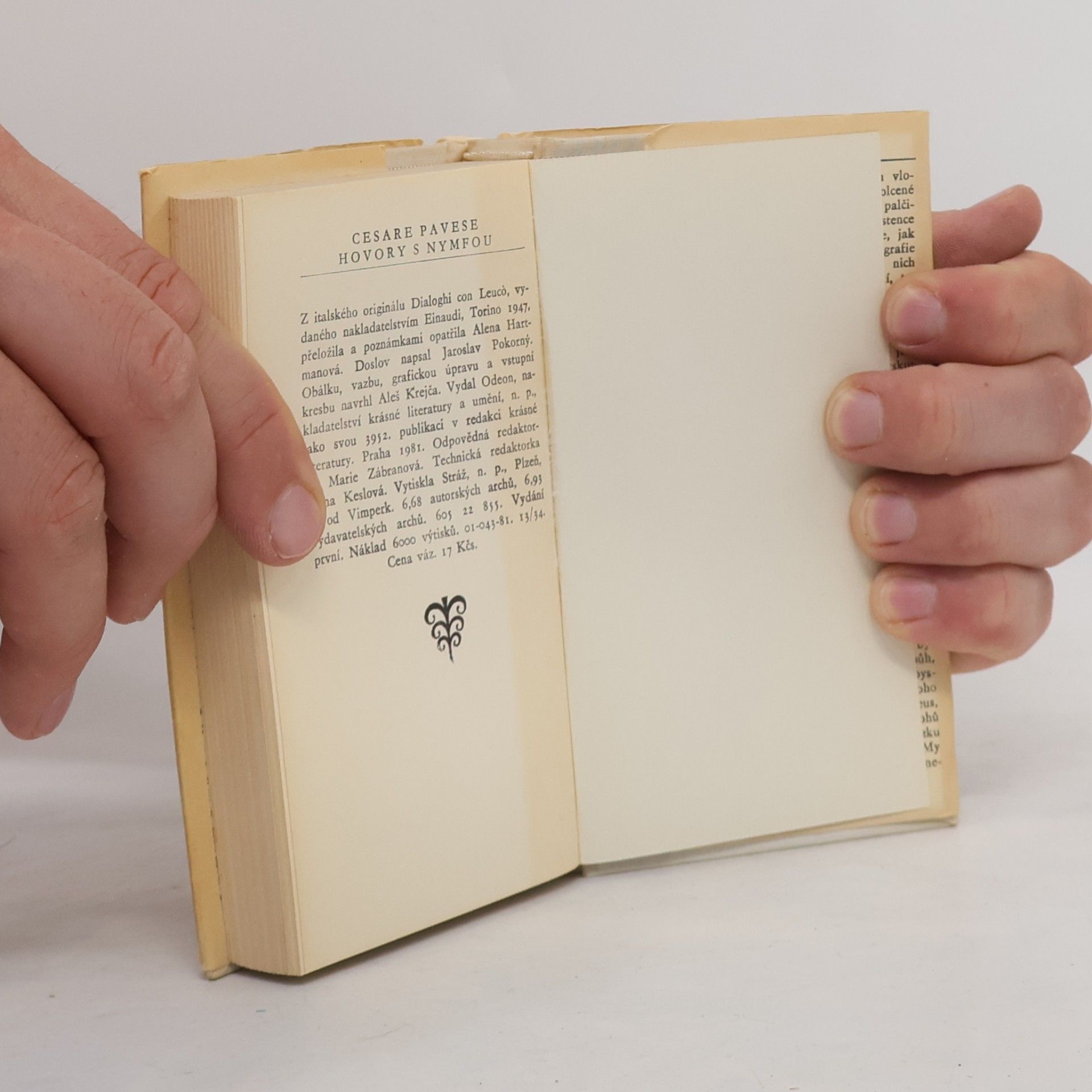 Cesare Pavese Hovory s nymfou