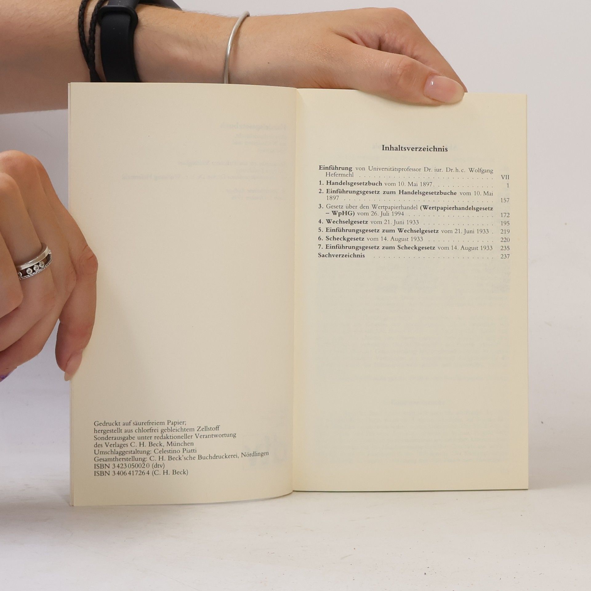 Autorenkollektiv Handelsgesetzbuch. Wechselgesetz. Scheckgesetz
