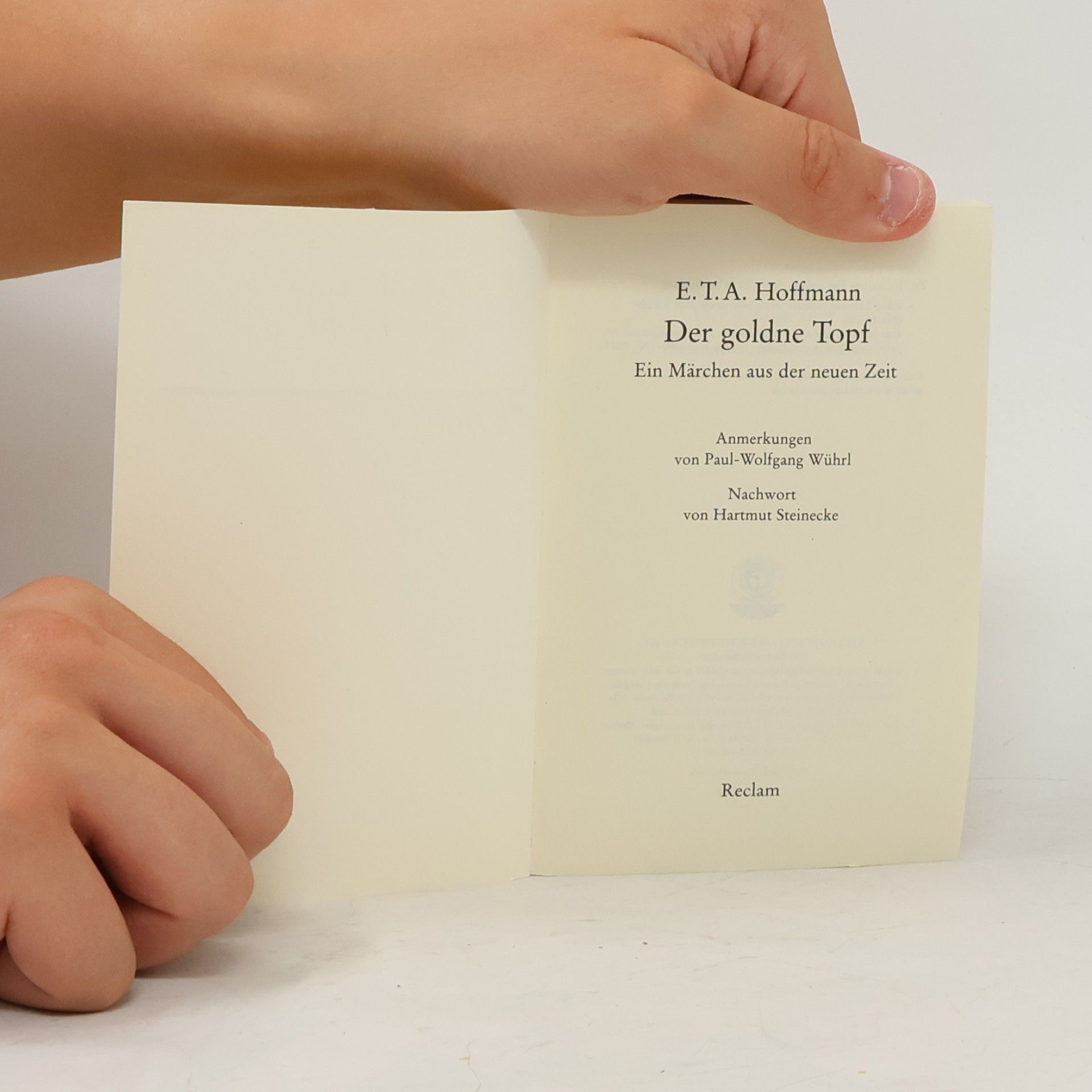 Ernst T. A. Hoffmann Der Goldne Topf
