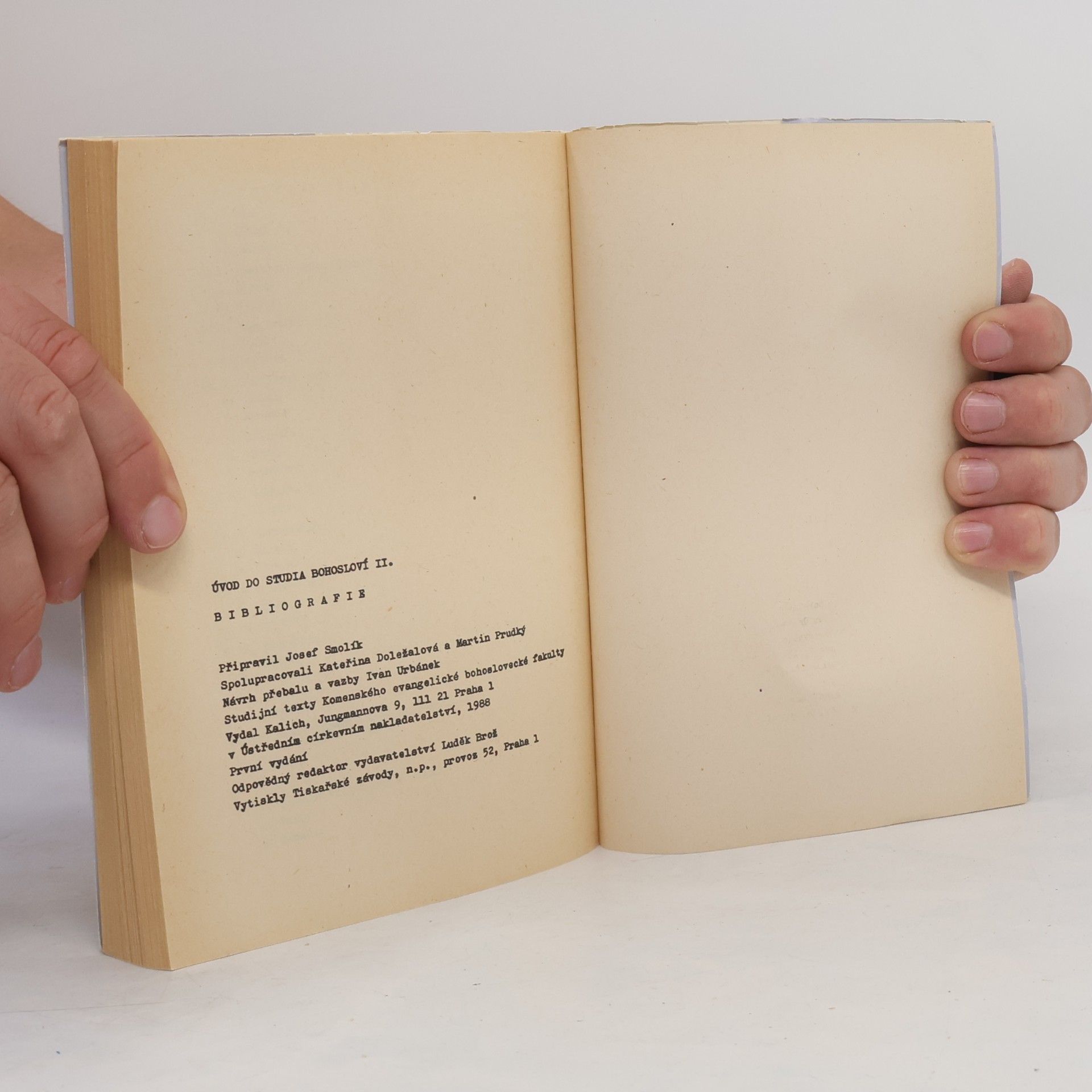 Josef Smolík Úvod do studia Bohosloví 2 Bibliografie