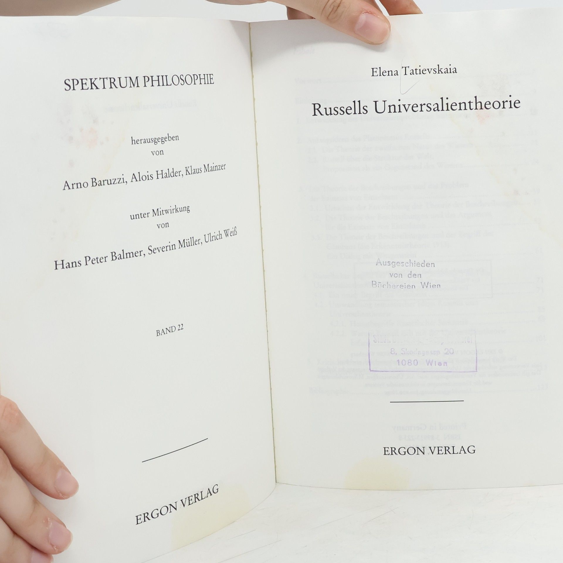 Elena Tatievskaia Russells Universalientheorie