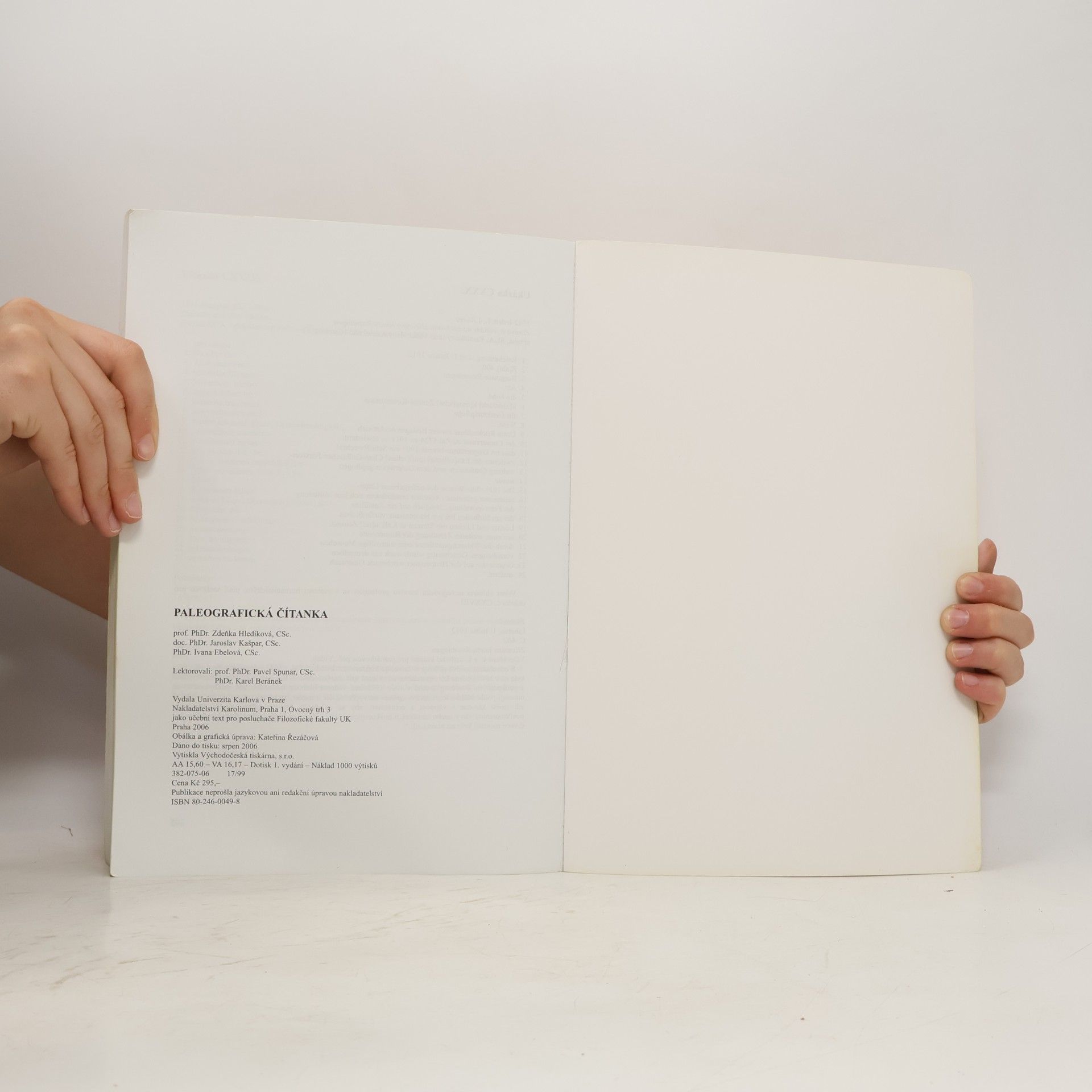 Zdeňka Hledíková Paleografická čítanka. Textová část