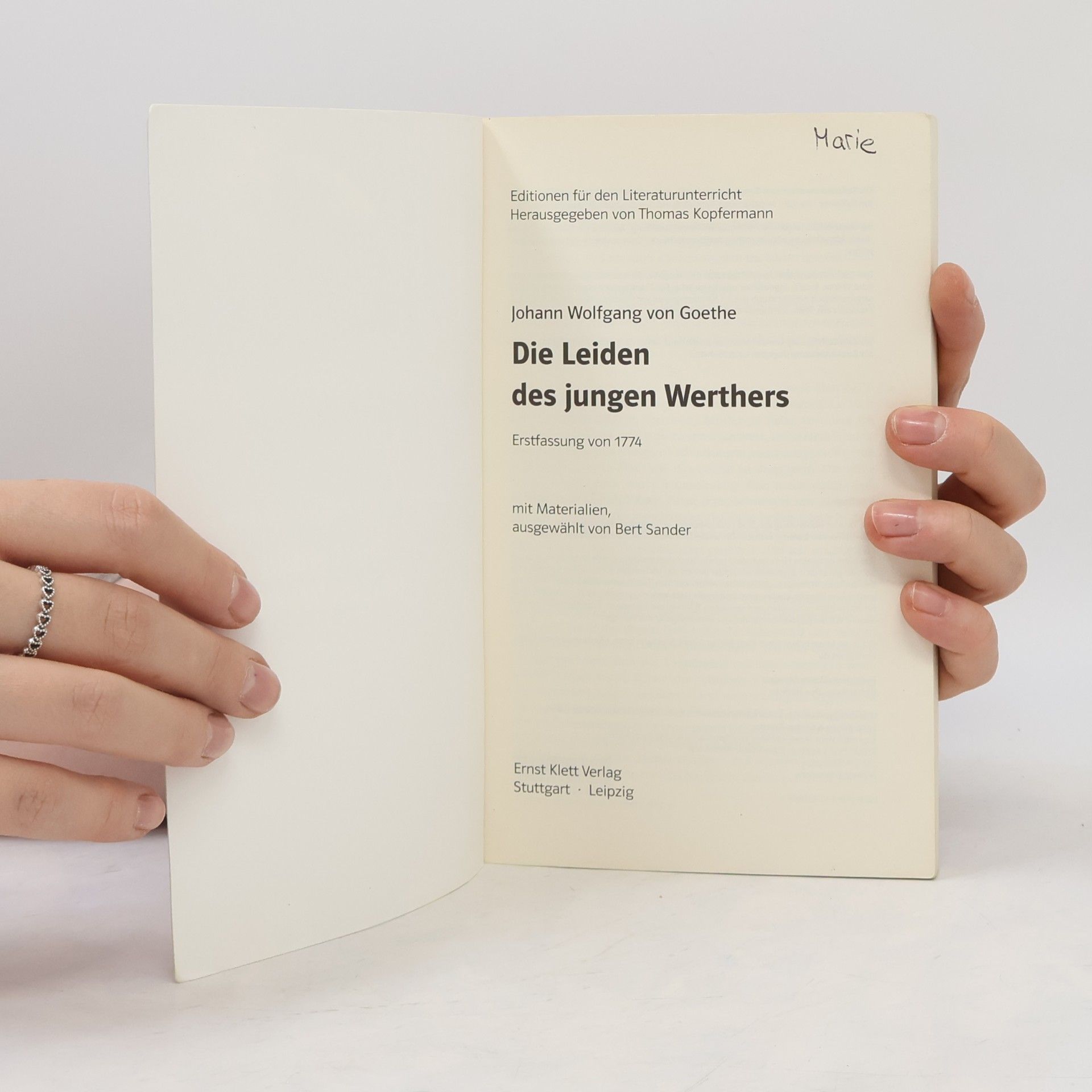 Johann Wolfgang von Goethe Die Leiden des jungen Werthers