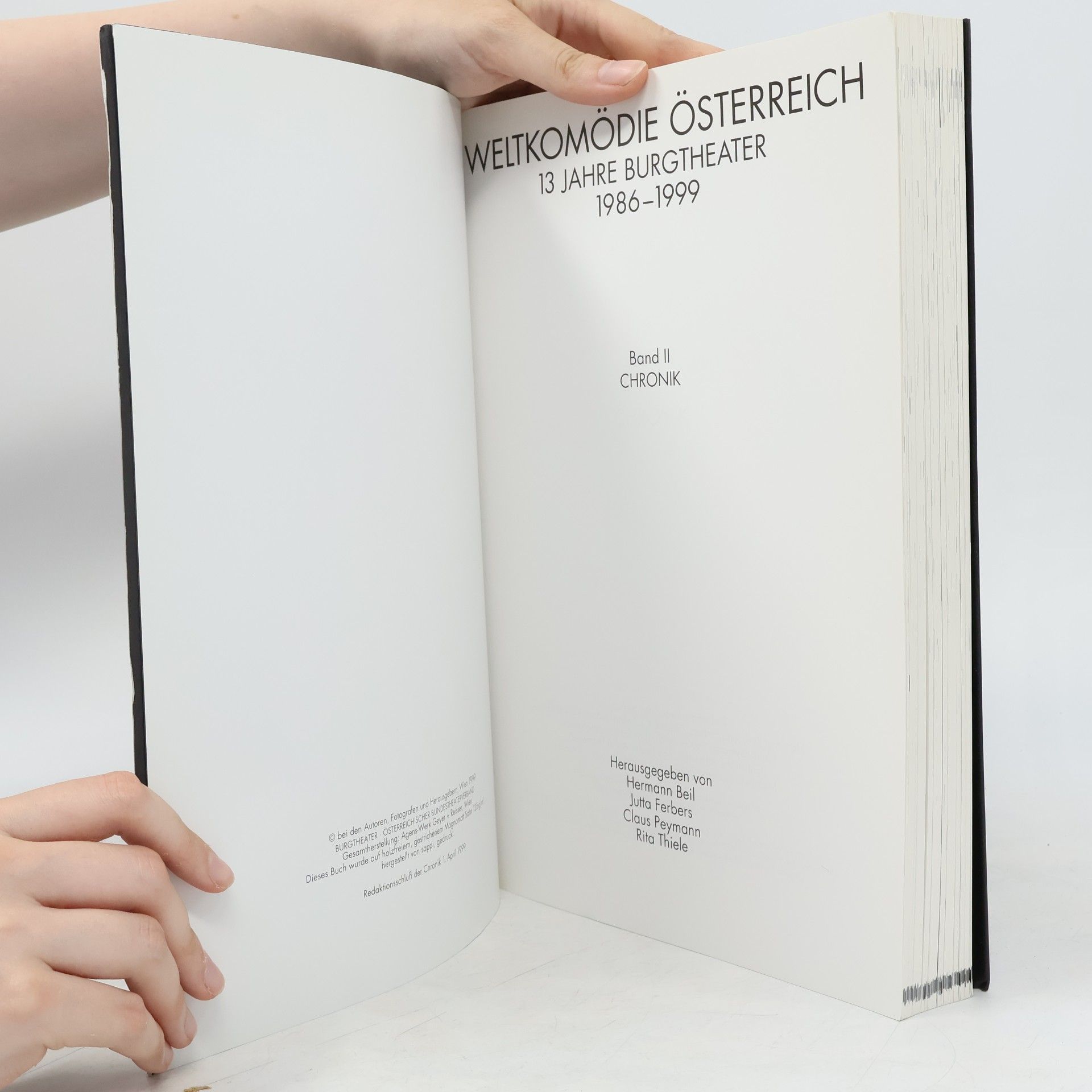 Various authors Weltkomödie Österreich. 13 Jahre Burgtheater. 1986-1999