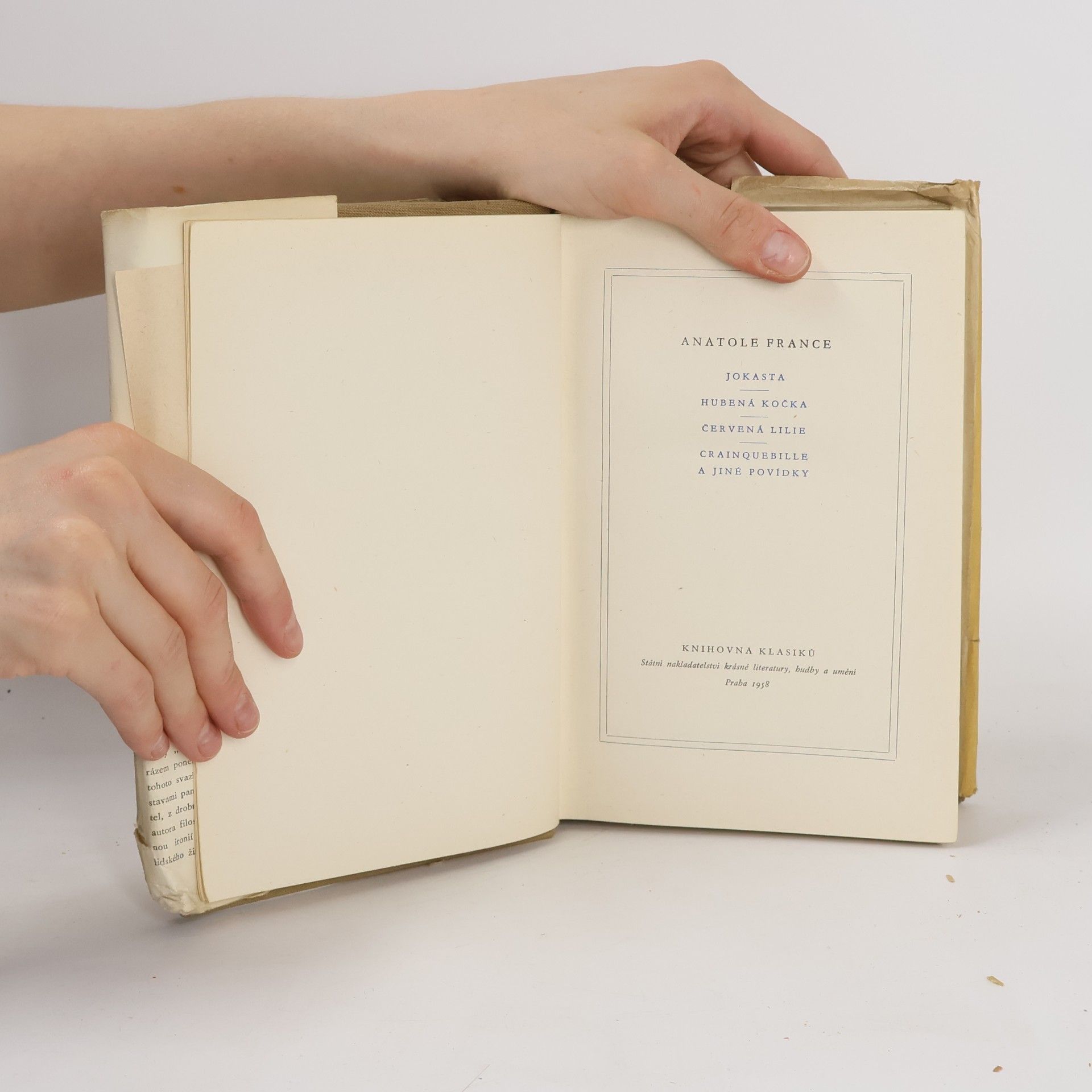 Anatole France Jokasta, Hubená kočka, Červená lilie, Crainquebille a jiné povídky