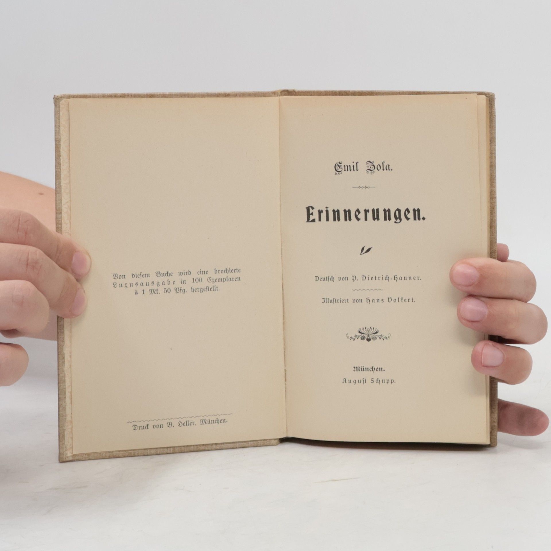 Émile Zola Erinnerungen