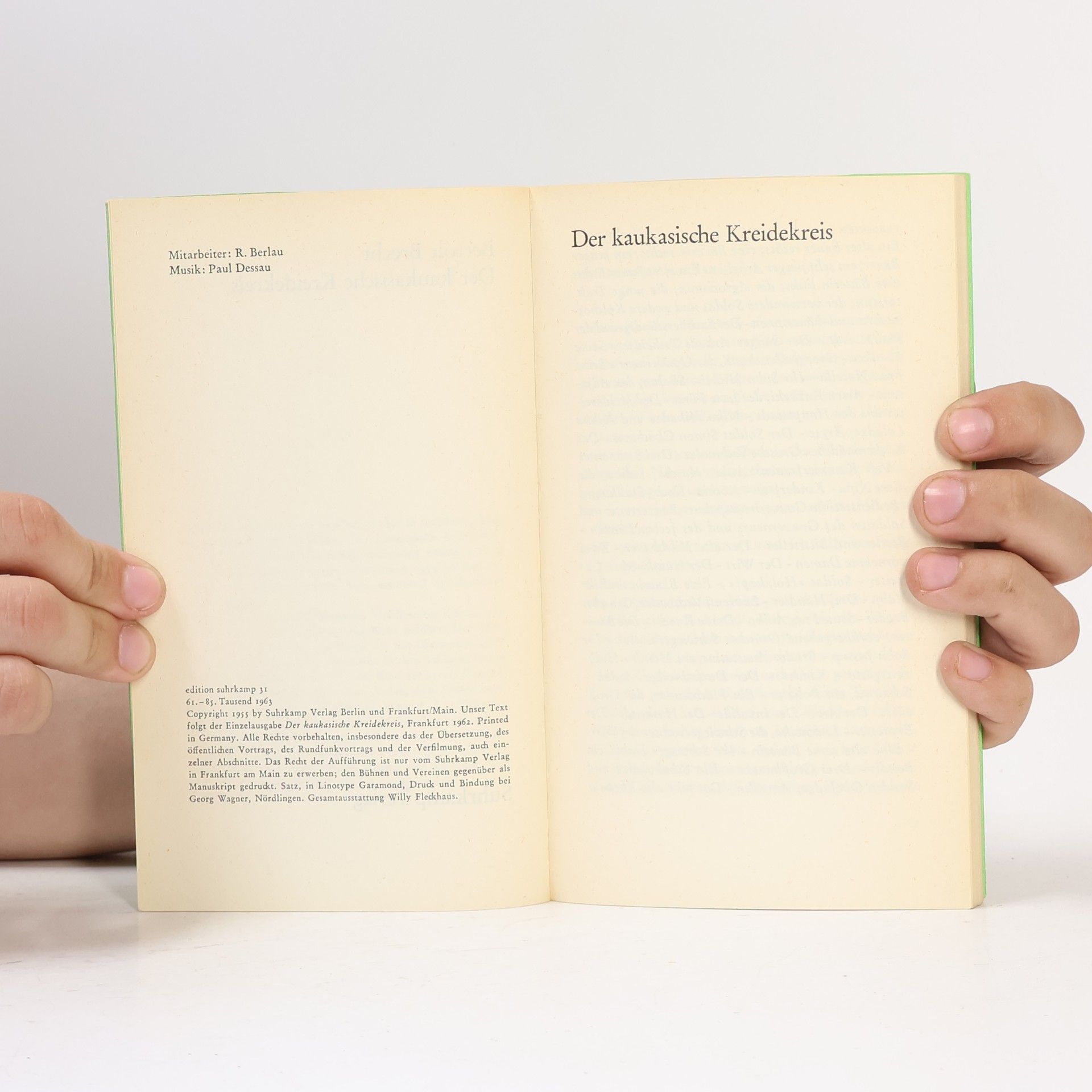 Bertolt Brecht Der kaukasische Kreidekreis