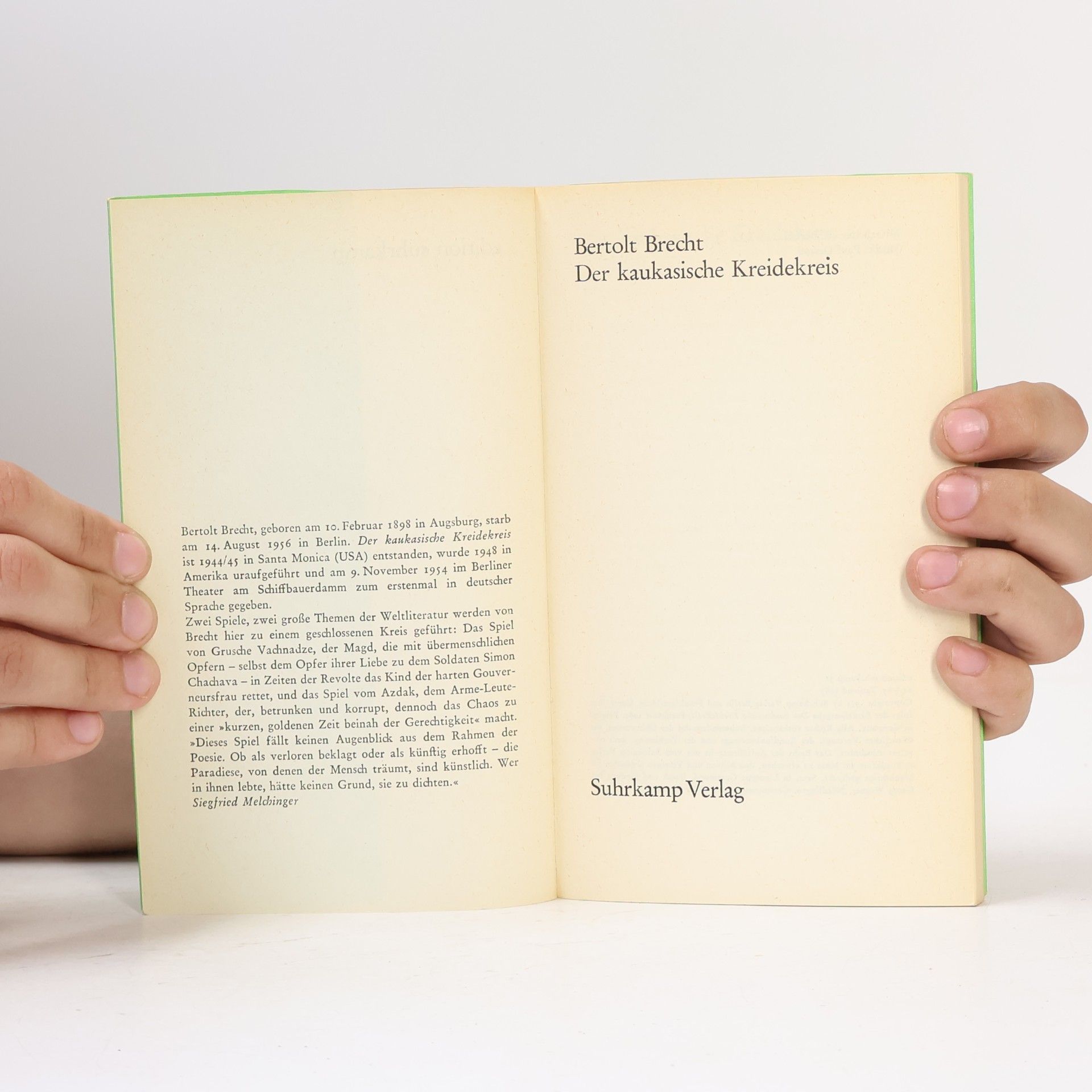 Bertolt Brecht Der kaukasische Kreidekreis