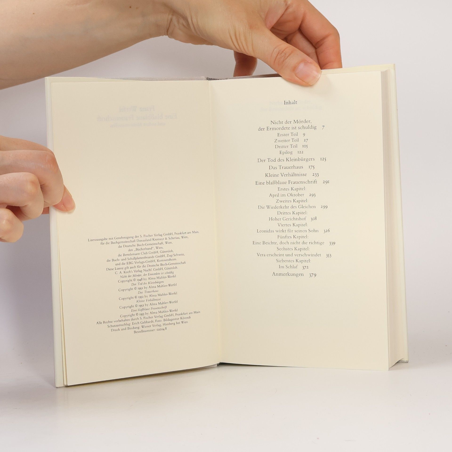 Franz Werfel Eine blassblaue Frauenschrift
