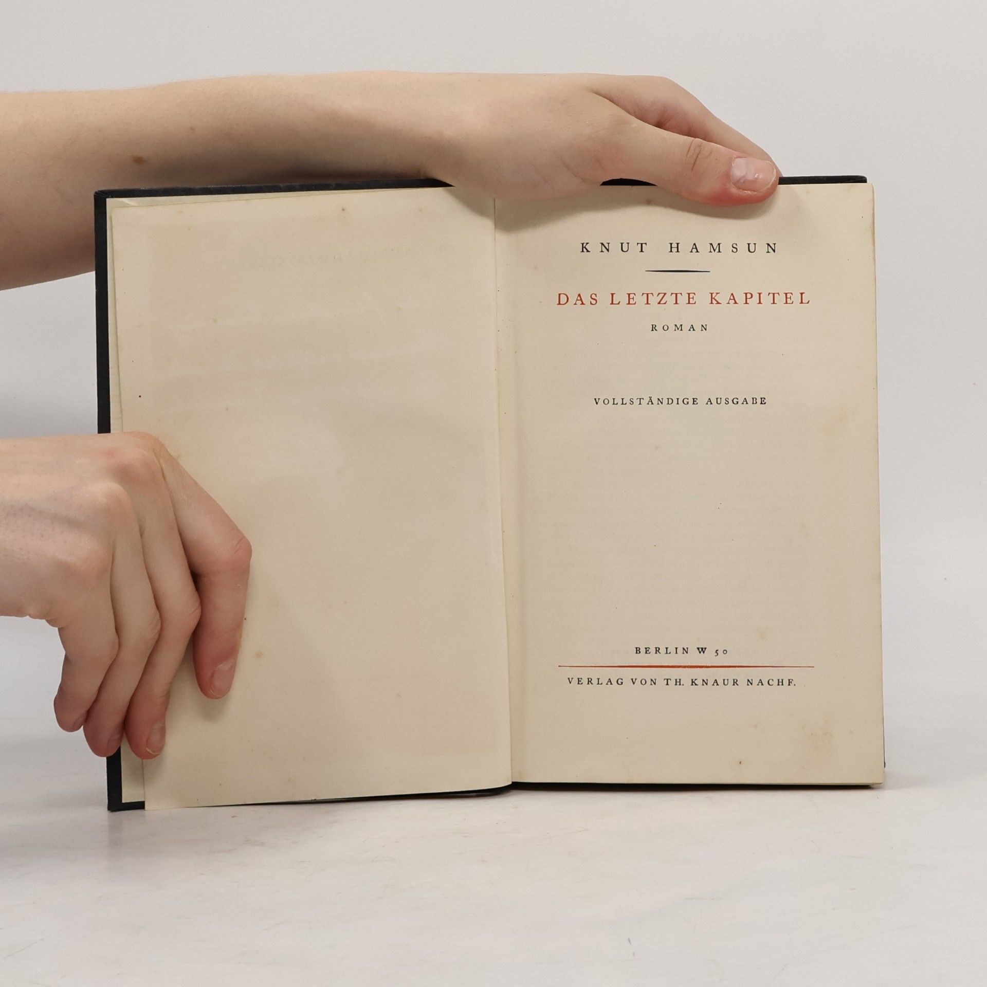 Knut Hamsun Das letzte Kapitel