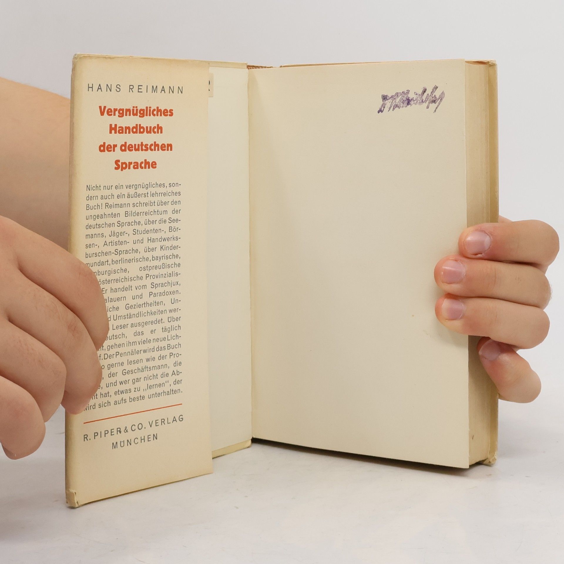 Hans Reimann Vergnügliches Handbuch der deutschen Sprache