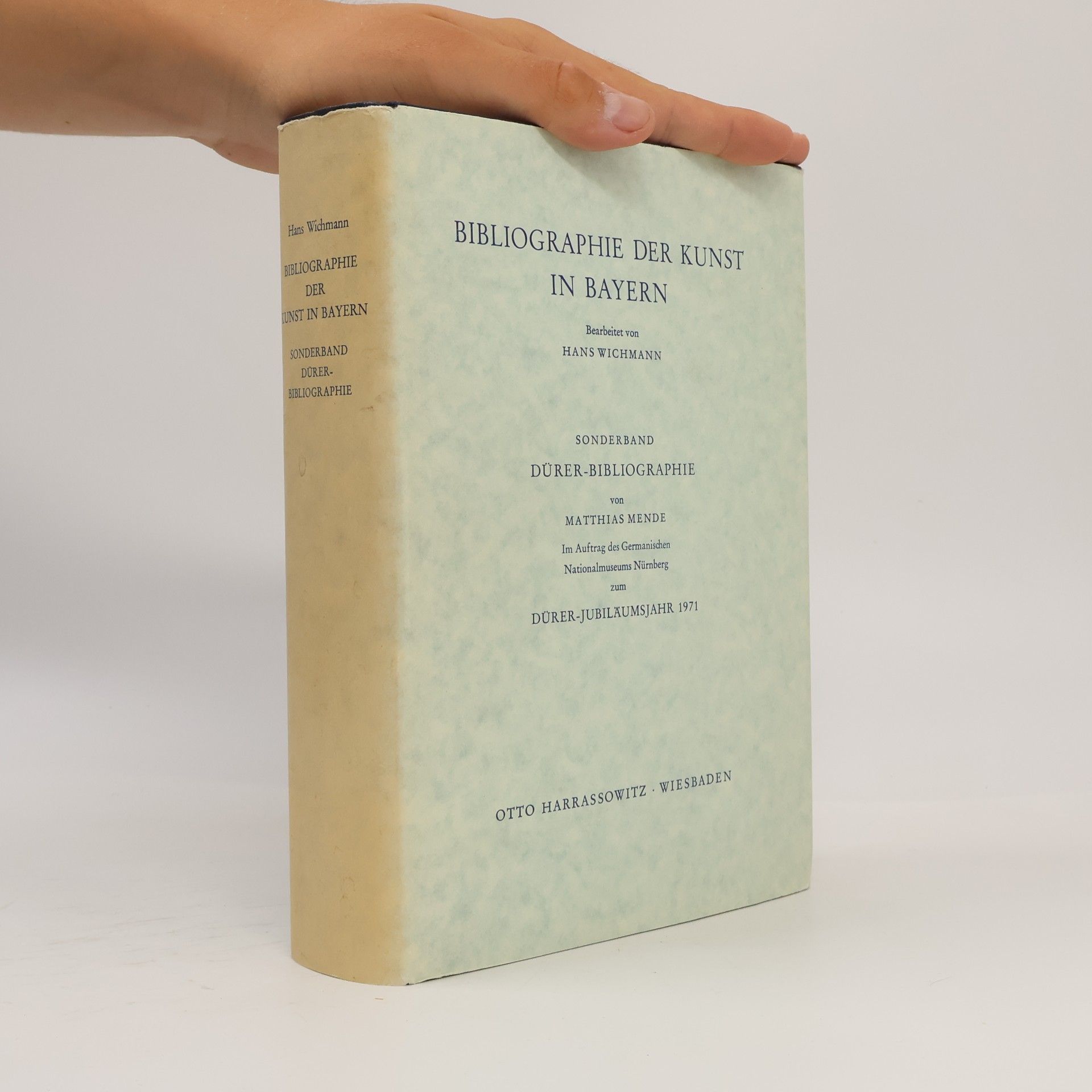 Matthias Mende Bibliographie der Kunst in Bayern