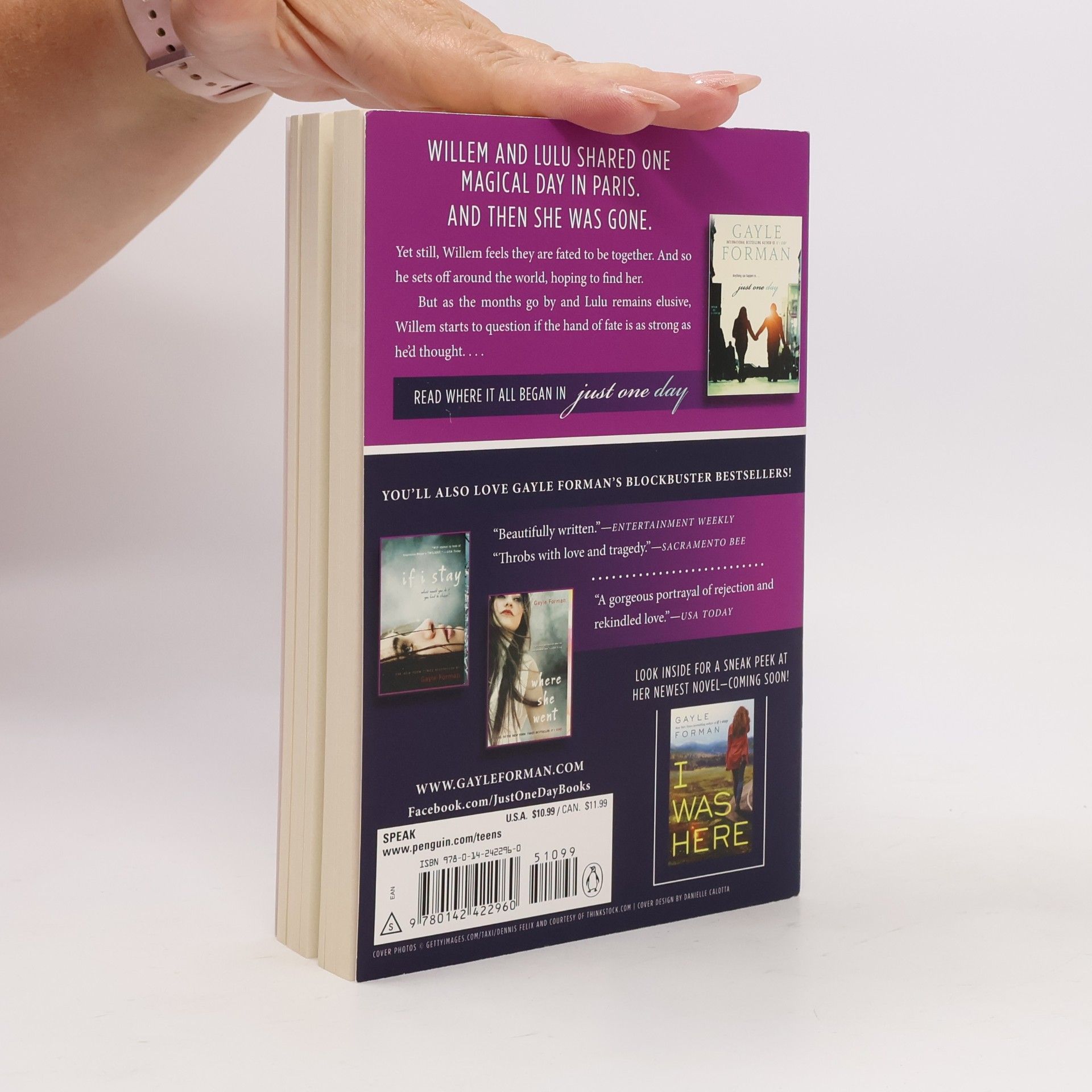 Gayle Forman Just One Year. Und ein ganzes Jahr, englische Ausgabe
