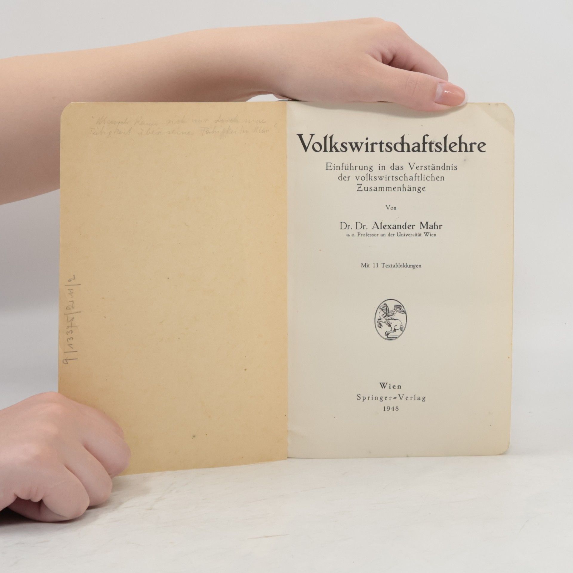 Alexander Mahr Volkswirtschaftslehre