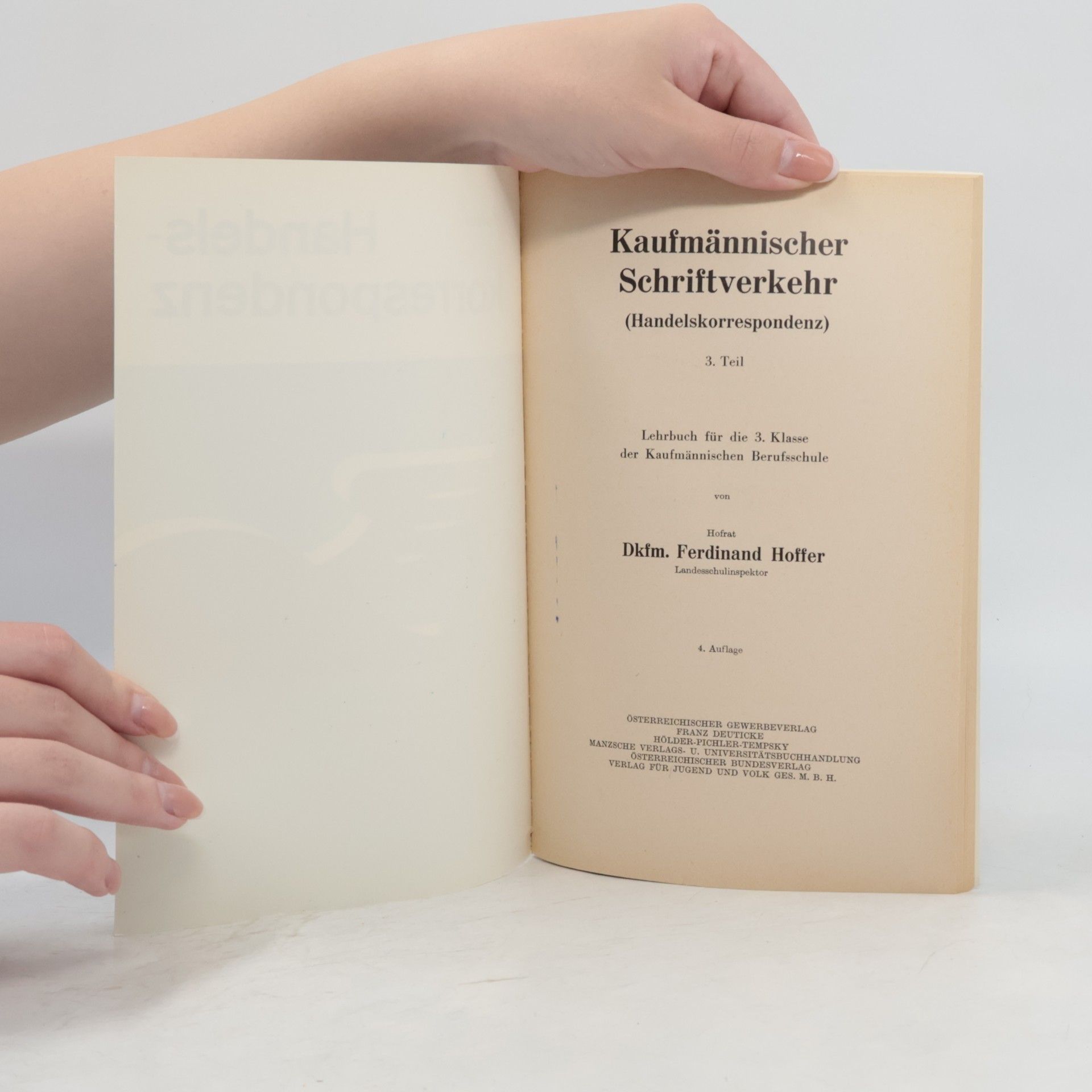 Ferdinand Hoffer Kaufmännischer Schriftverkehr 3