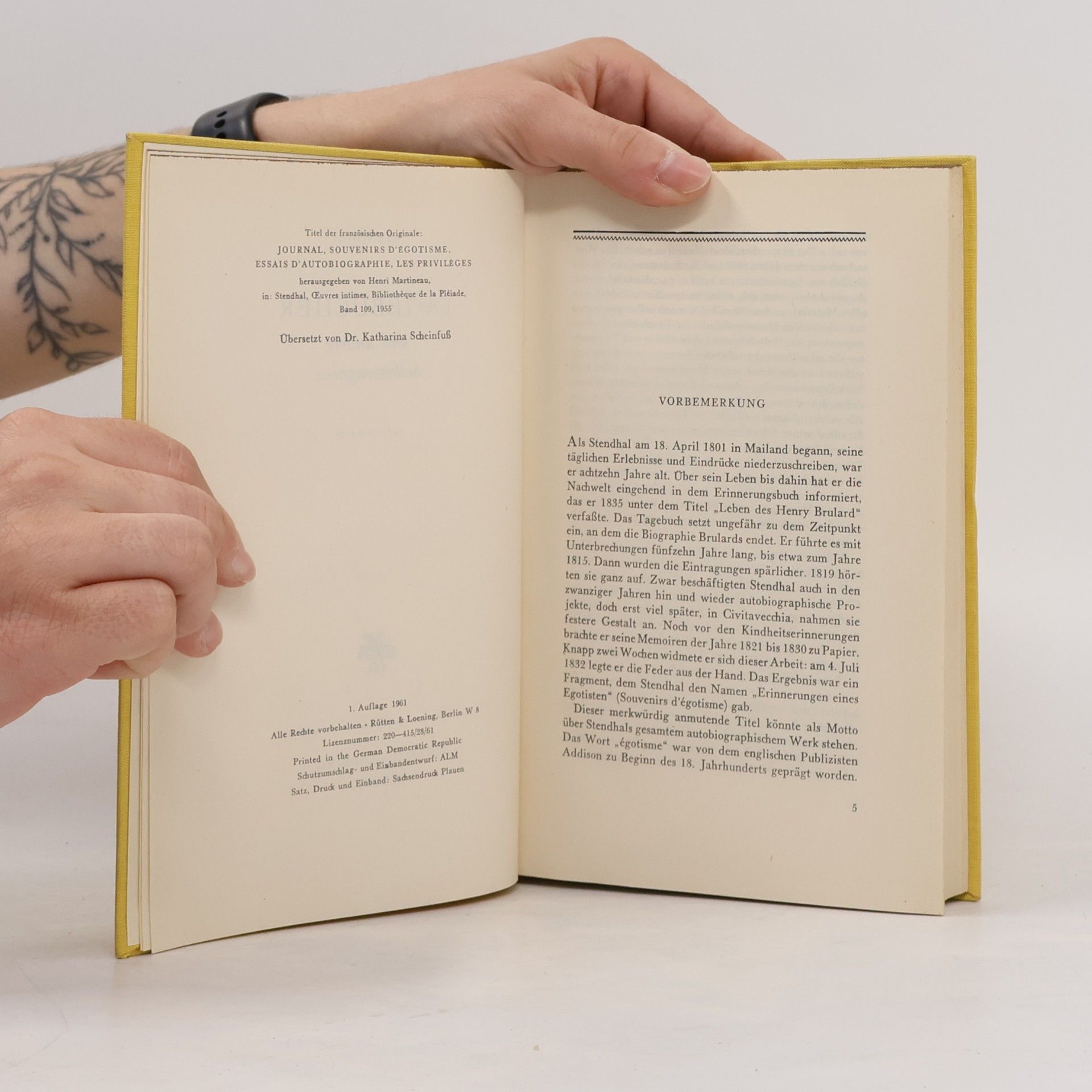 Stendhal Tagebücher und andere Selbstzeugnisse 1