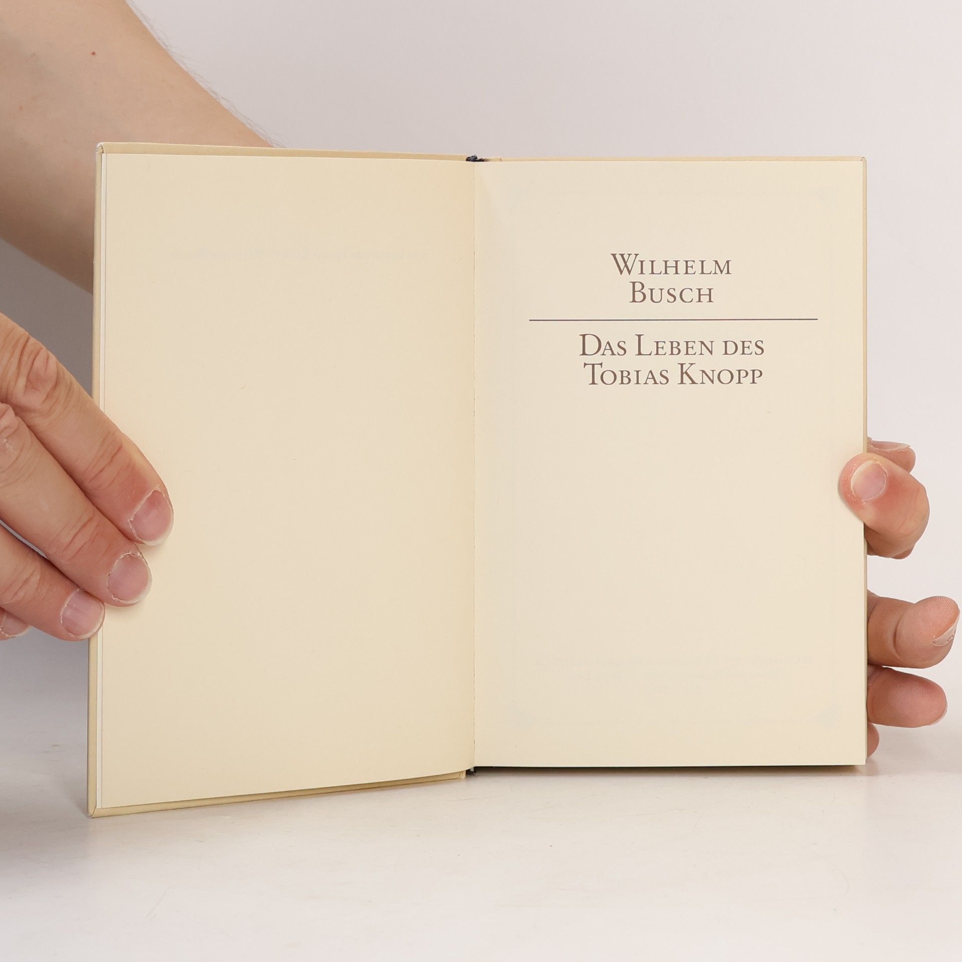 Wilhelm Busch Das Leben Des Tobias Knopp