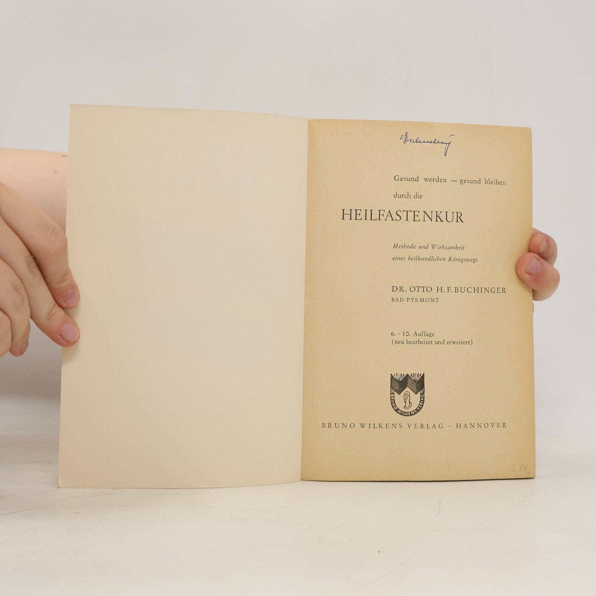 Otto H. F. Buchinger Heilfastenkur