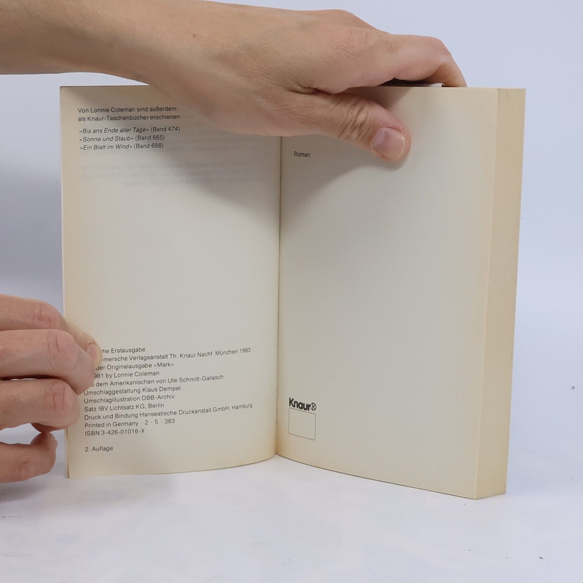 Lonnie Coleman Mark - Deutsche Erstausgabe