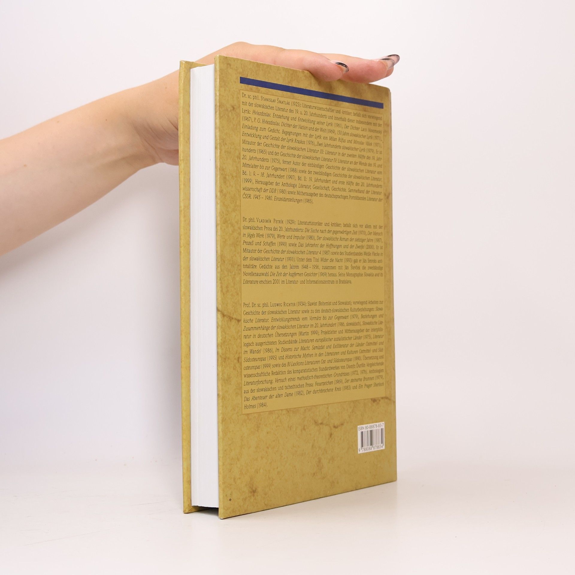 Stanislav Šmatlák Geschichte der slowakischen Literatur und ihrer Rezeption im deutschen Sprachraum