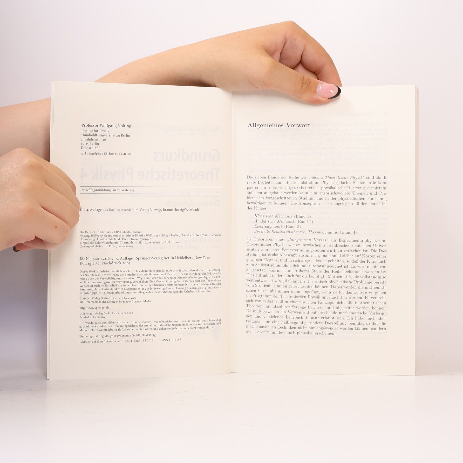Wolfgang Nolting Springer-Lehrbuch: Grundkurs Theoretische Physik 4