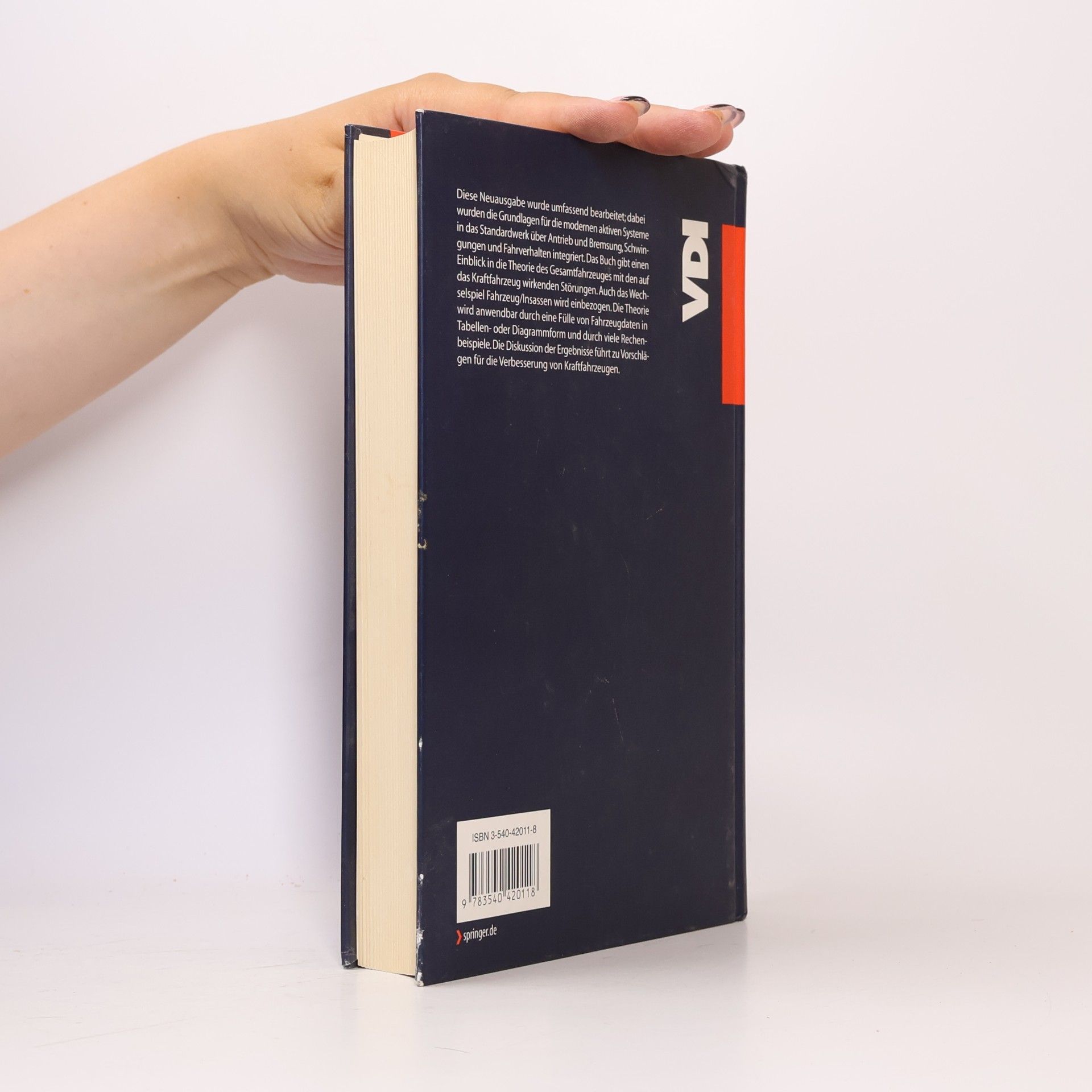 Manfred Mitschke VDI-Buch: Dynamik der Kraftfahrzeuge - 4. Auflage
