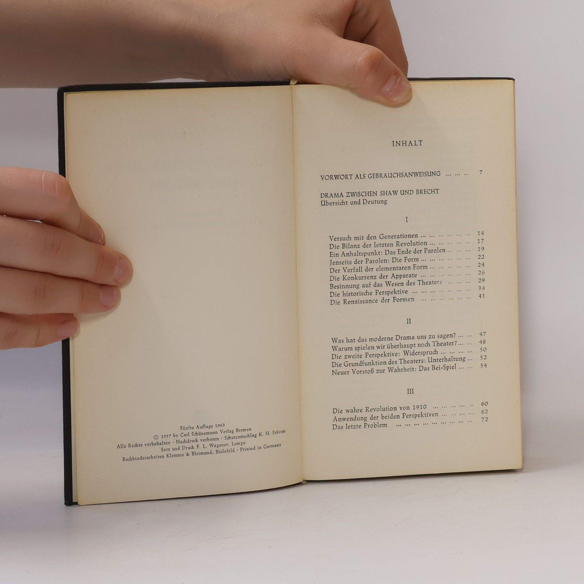 Siegfried Melchinger Drama zwischen Shaw und Brecht