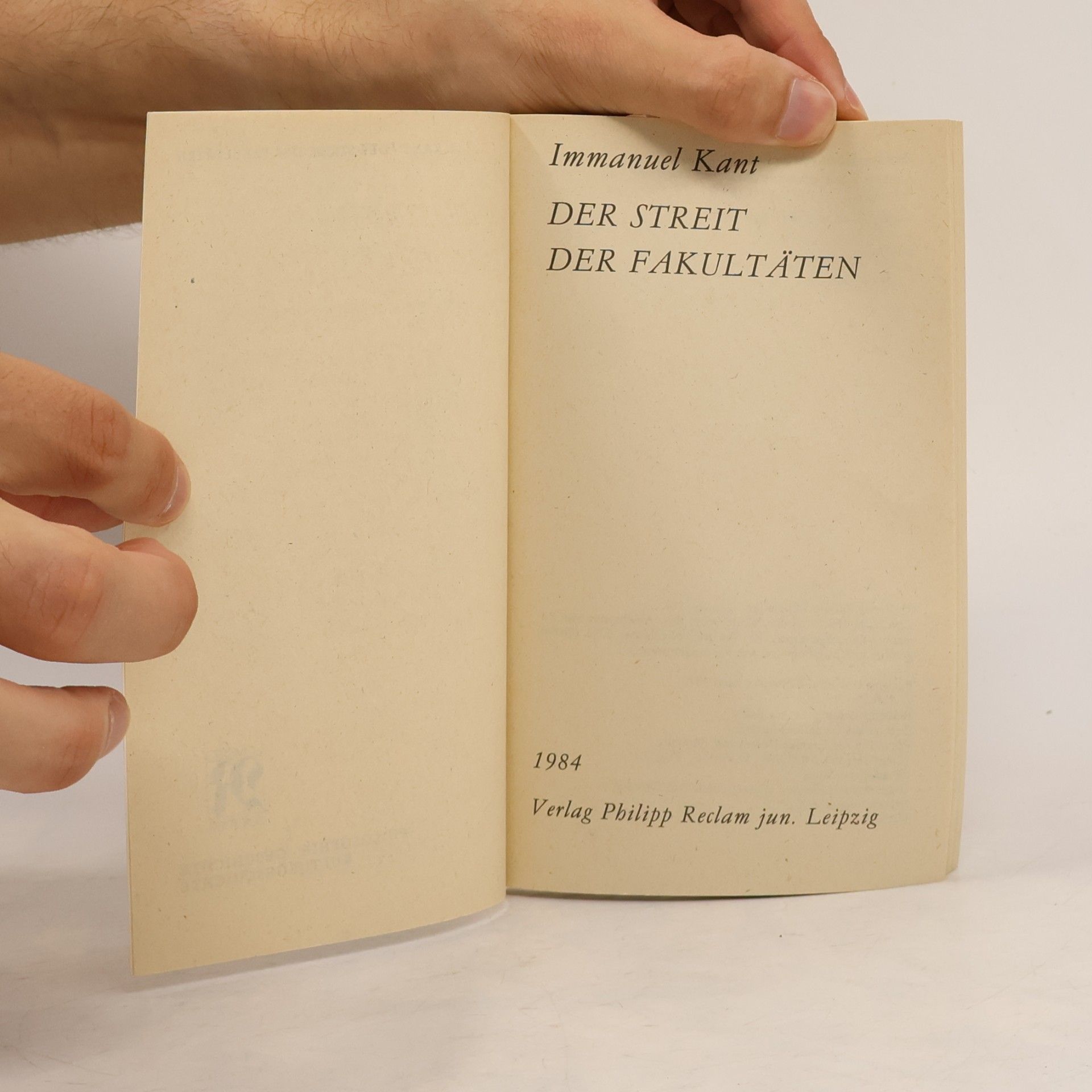 Immanuel Kant Der Streit der Fakultäten