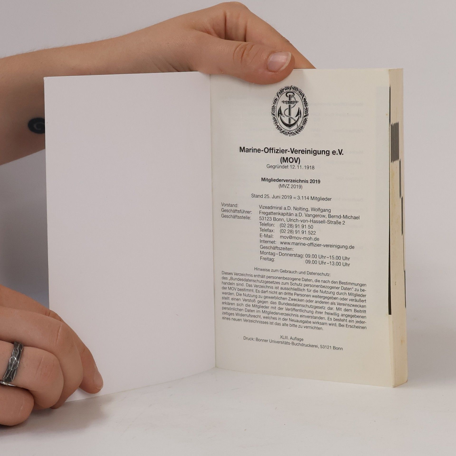 Autores varios Marine Offizier Vereinigung 2019