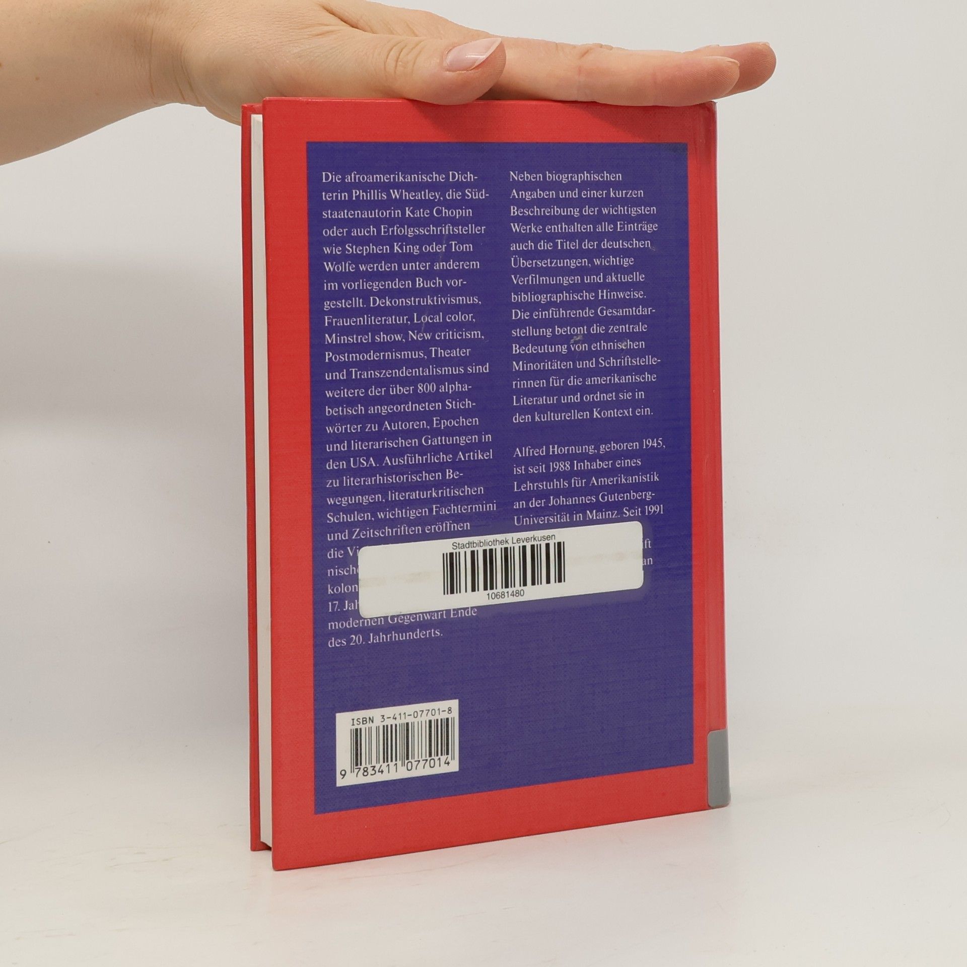Alfred Hornung Lexikon amerikanische Literatur